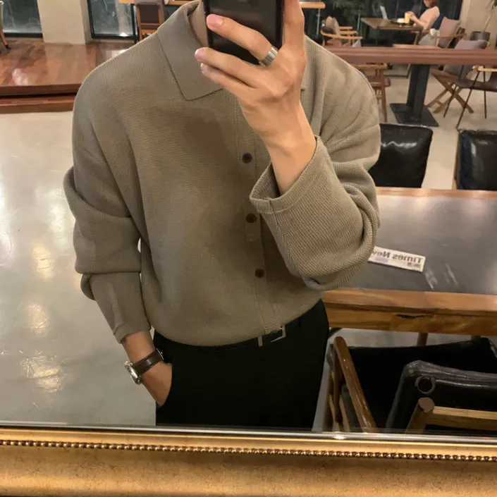 [Korean Style] 3 Colors Knitted Polo shirts