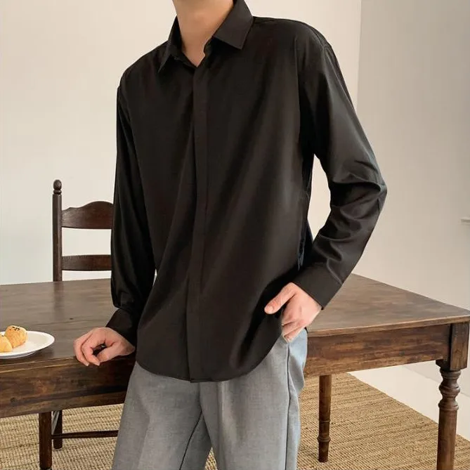 [Korean Style] 3 Colors Viscose Shirts