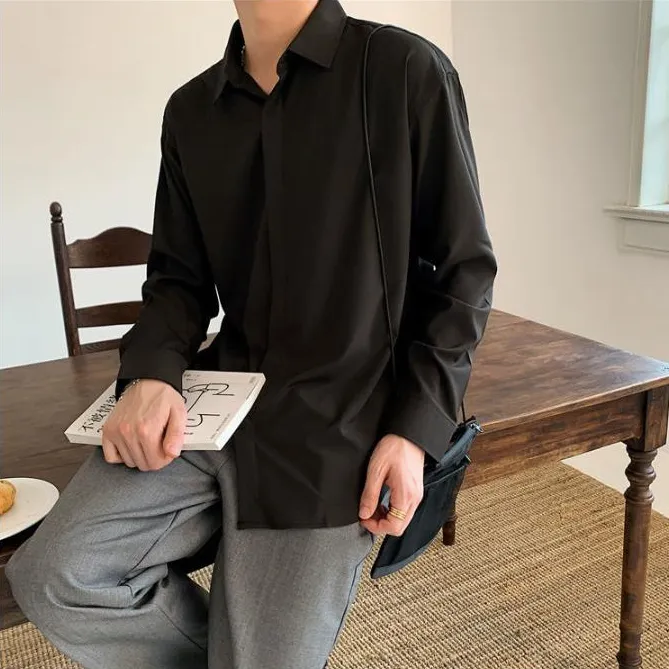 [Korean Style] 3 Colors Viscose Shirts