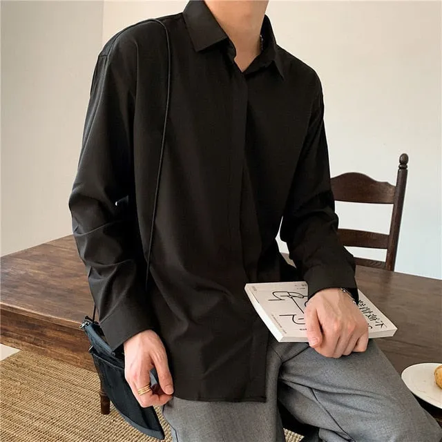 [Korean Style] 3 Colors Viscose Shirts