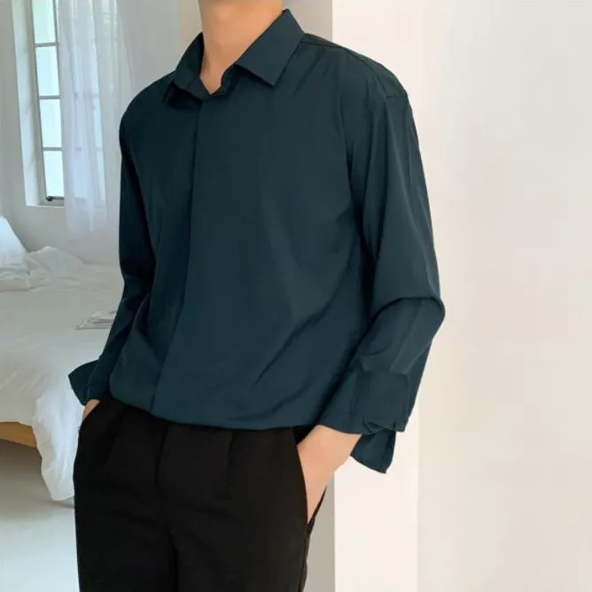 [Korean Style] 3 Colors Viscose Shirts