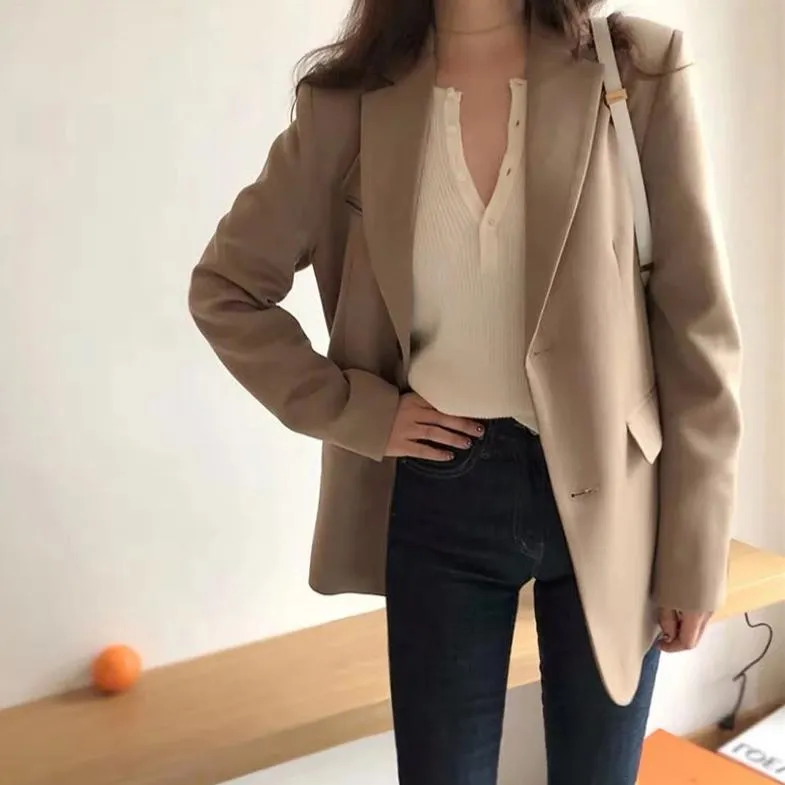 [Korean Style] Dela Solid Color Blazer