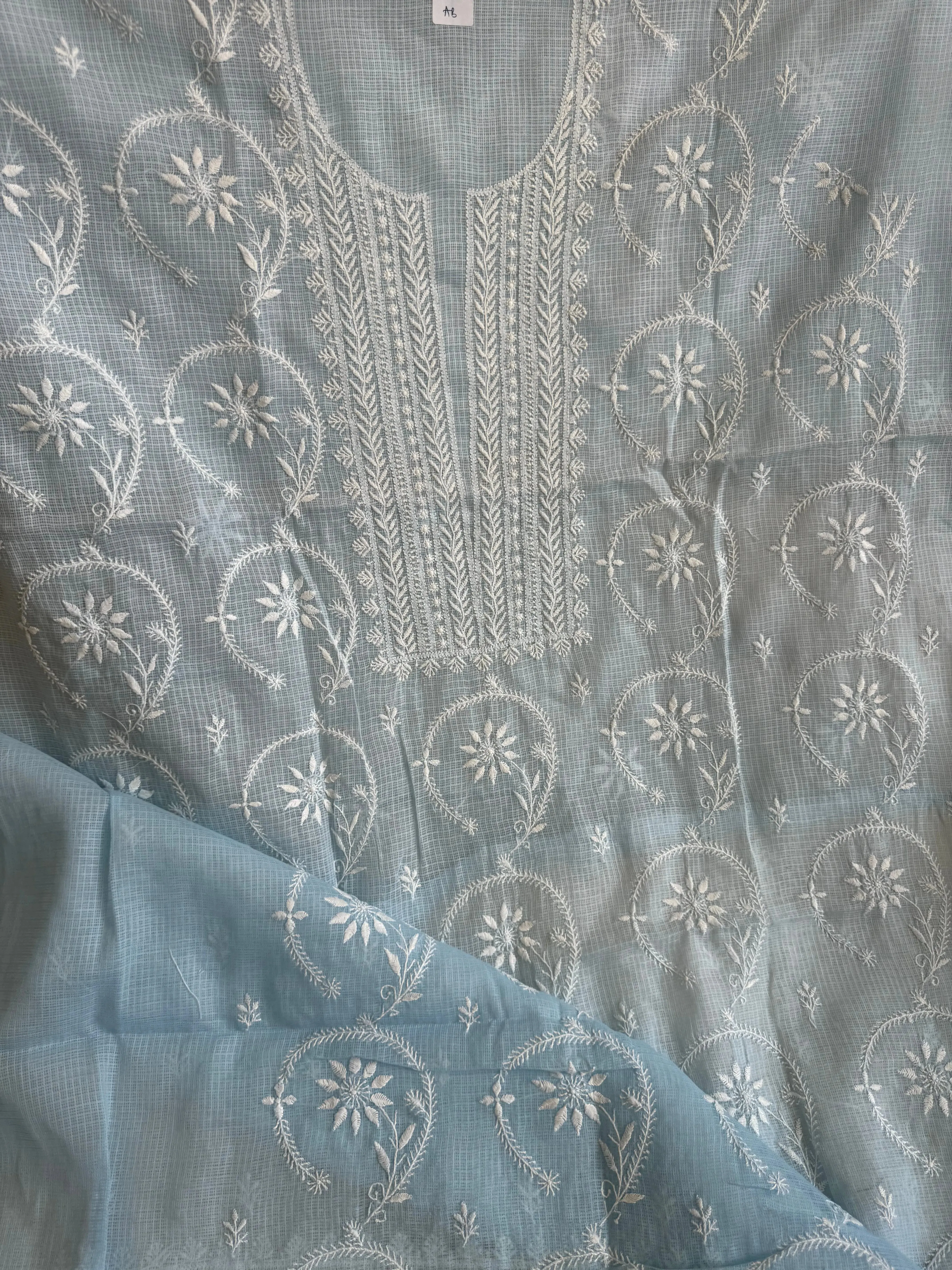 Kota Length with Dupatta - Light Blue
