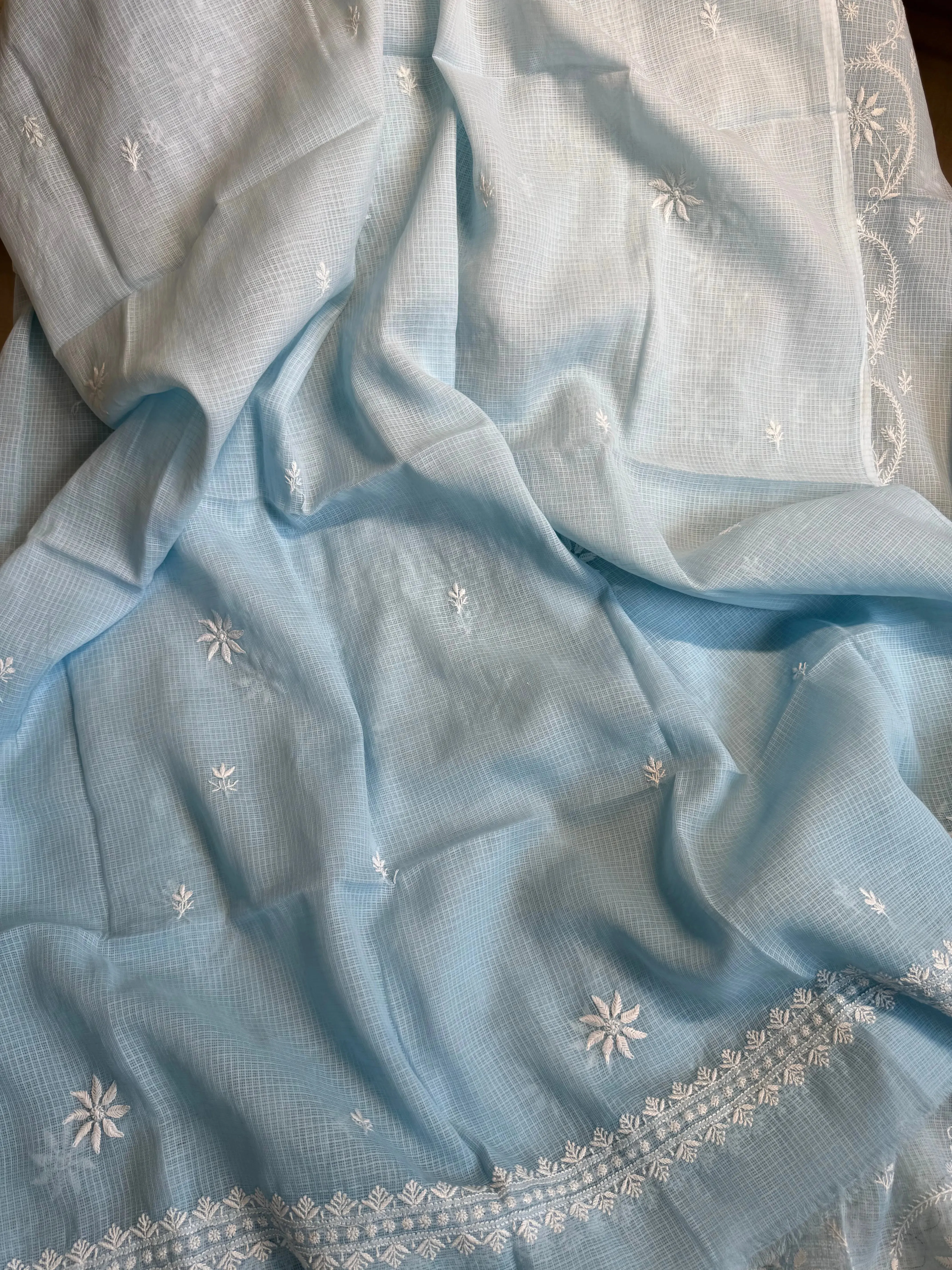 Kota Length with Dupatta - Light Blue