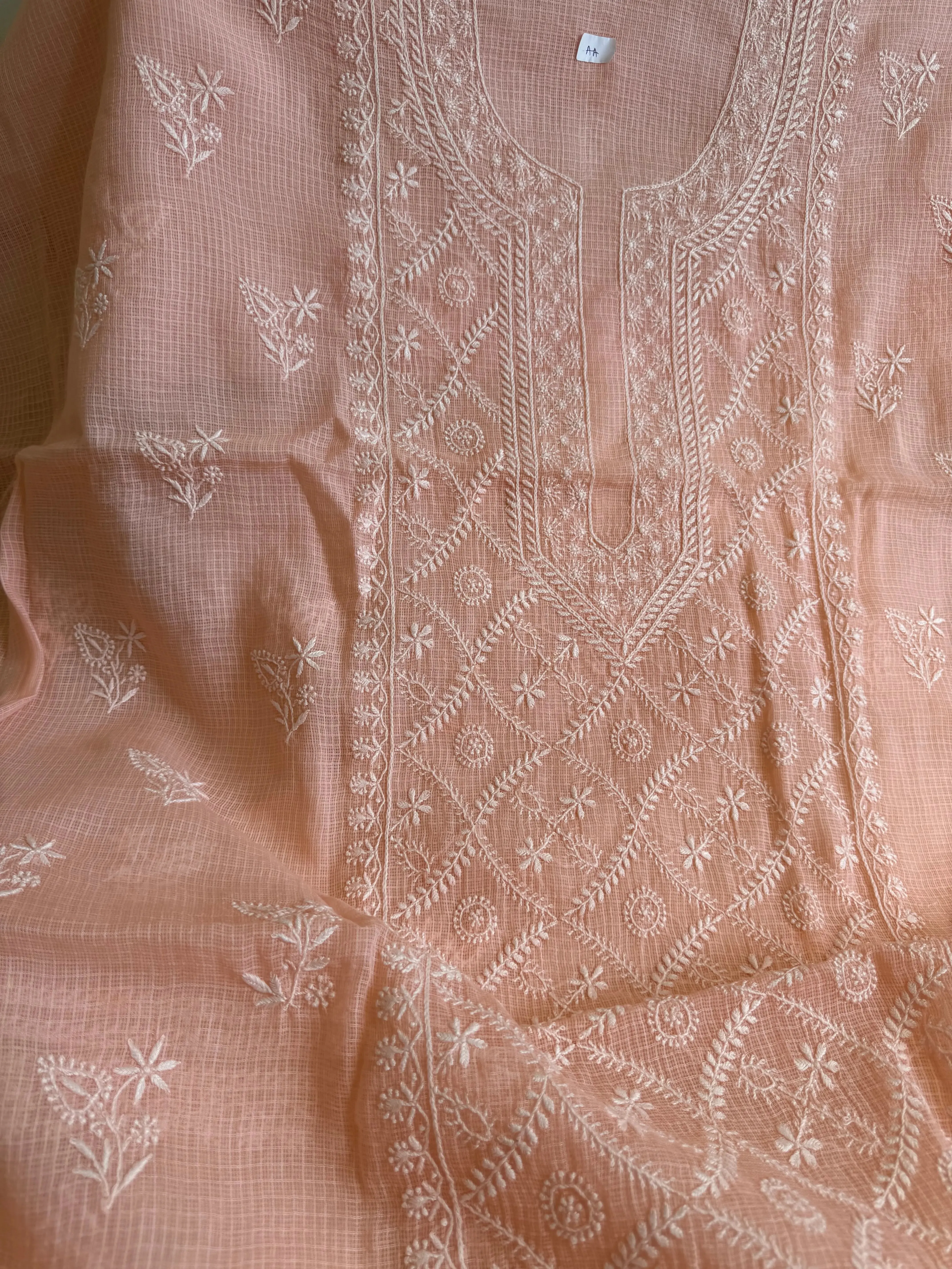Kota Length with Dupatta - Peach