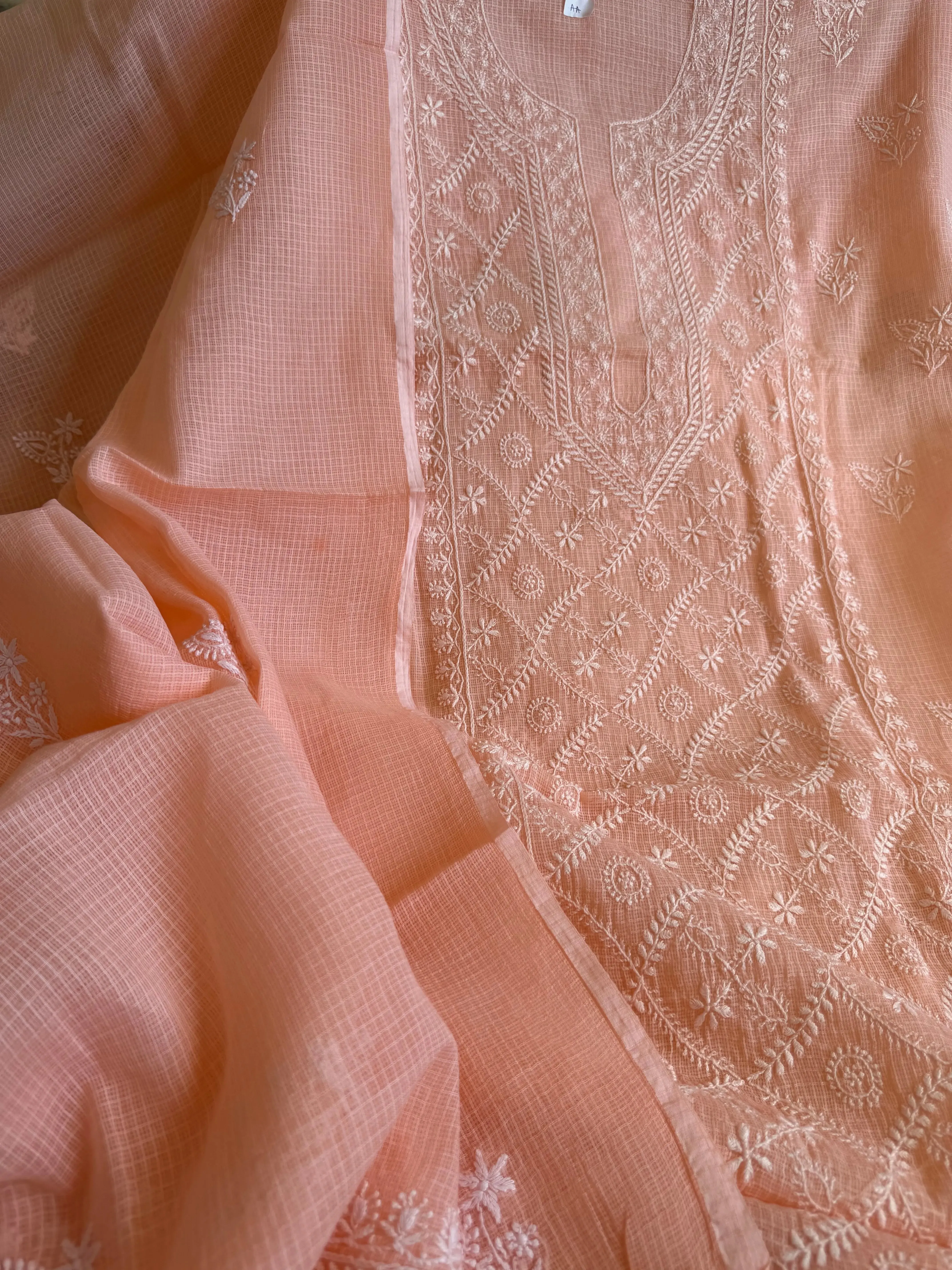 Kota Length with Dupatta - Peach