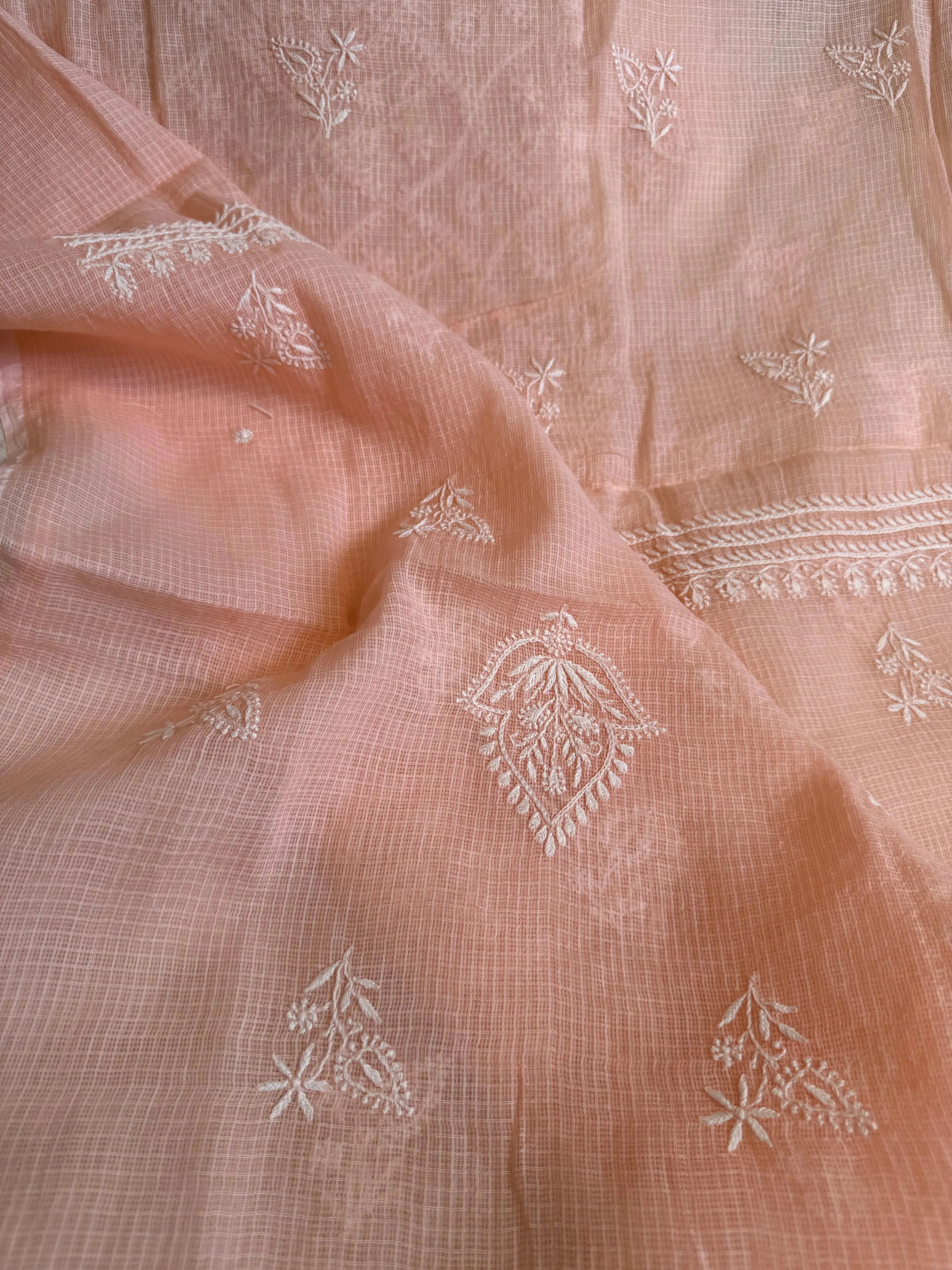 Kota Length with Dupatta - Peach