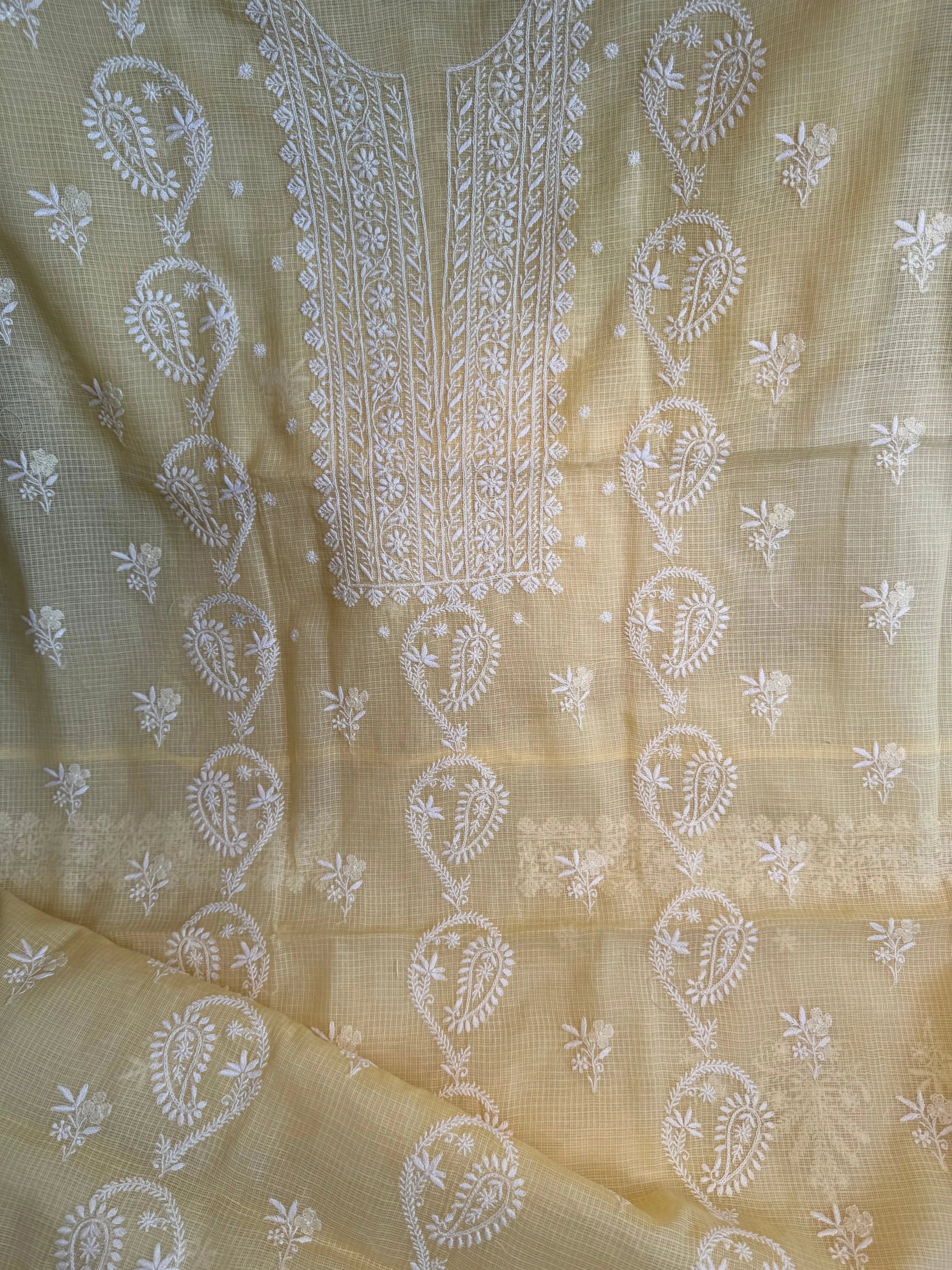 Kota Length with Dupatta - Yellow