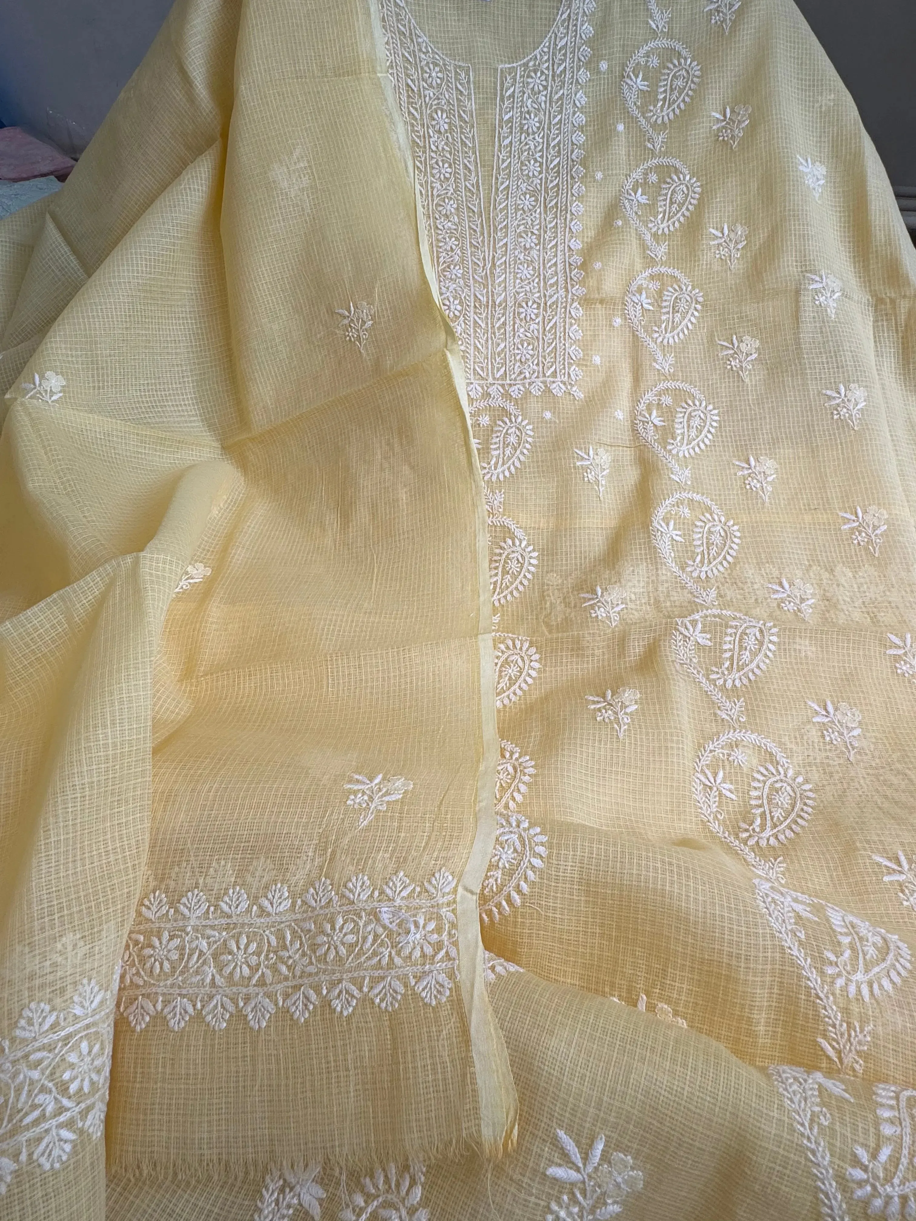 Kota Length with Dupatta - Yellow
