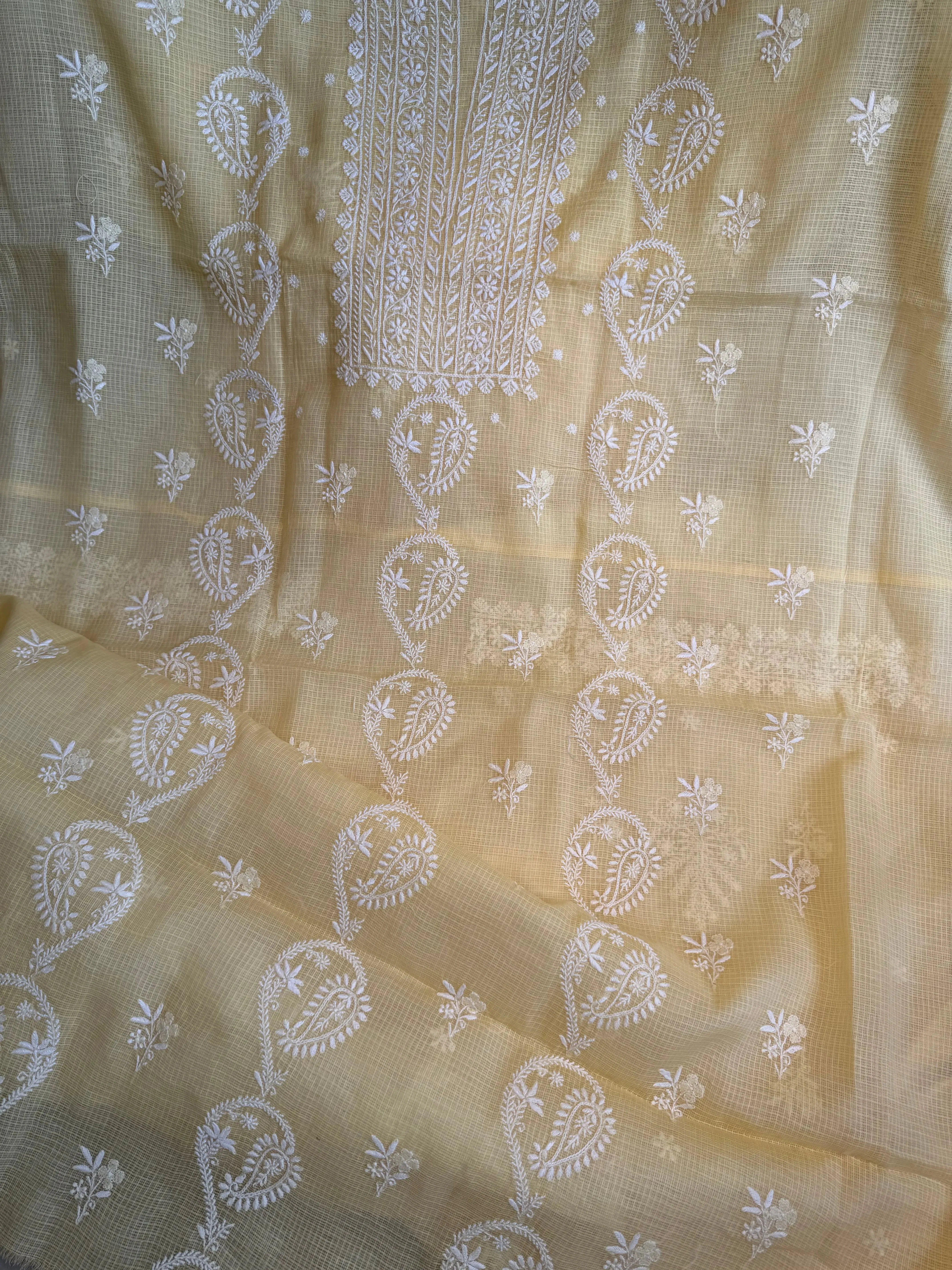 Kota Length with Dupatta - Yellow