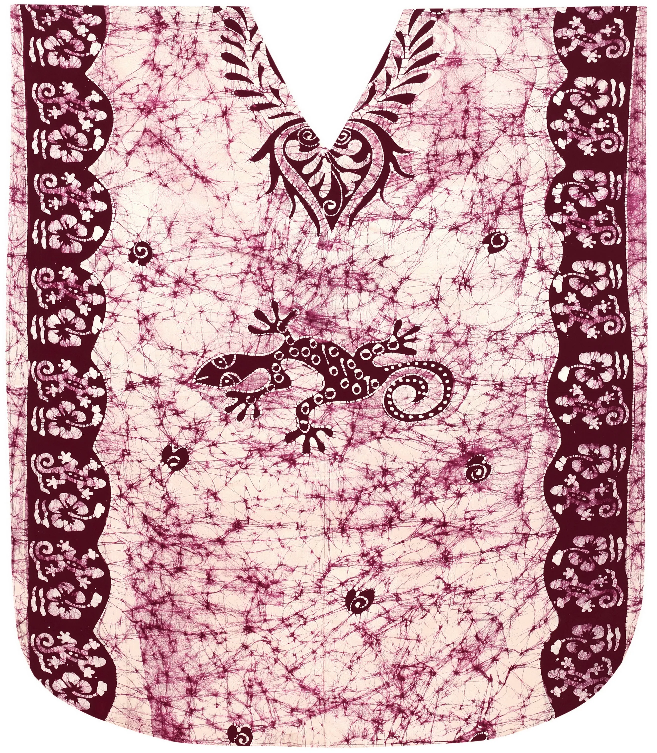 LA LEELA Cotton Batik Printed Women's Kaftan Kimono Summer Beachwear Cover up Dress OSFM 14-18W [L- 2X] Maroon_P303