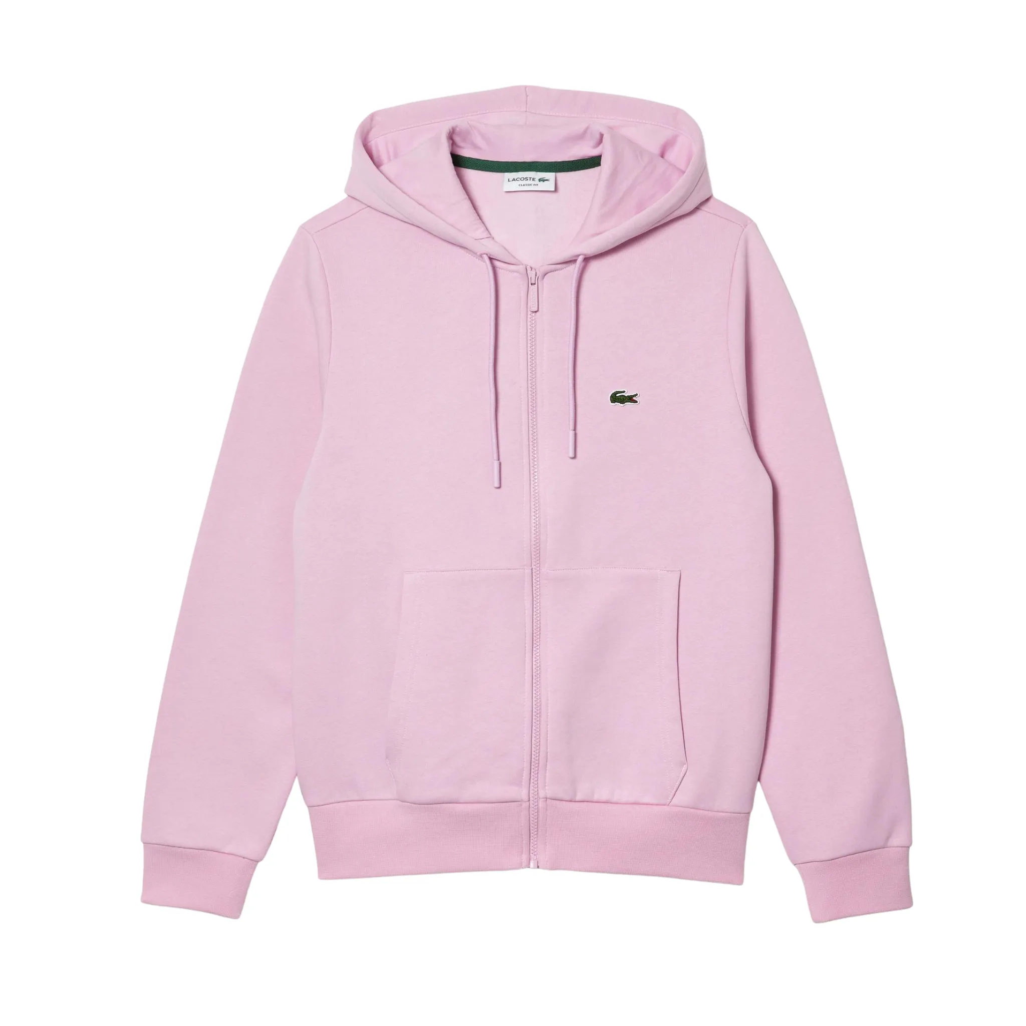 Lacoste Kangaroo Pocket Color-Block Sweatshirt (Pink)