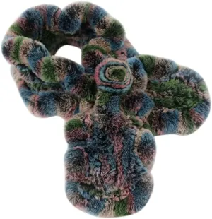 Ladies Faux Rabbit Fur Scarf,60cm-80cm Furry Faux Fur Scarf Wrap