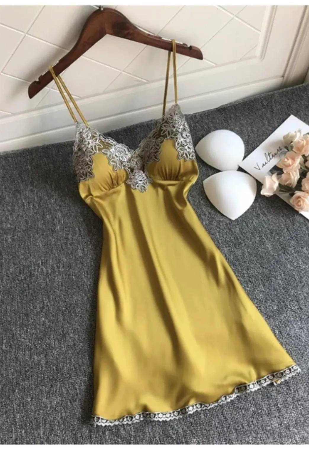Ladies Ice Silk Satin Pajamas Women XL S4406267