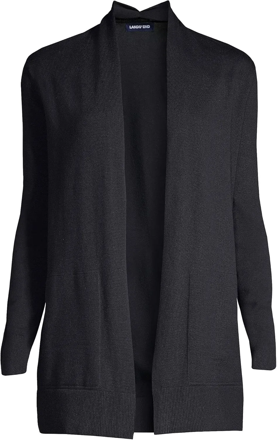 Lands' End Women's Long Sleeve Open Long Cardigan Sweater