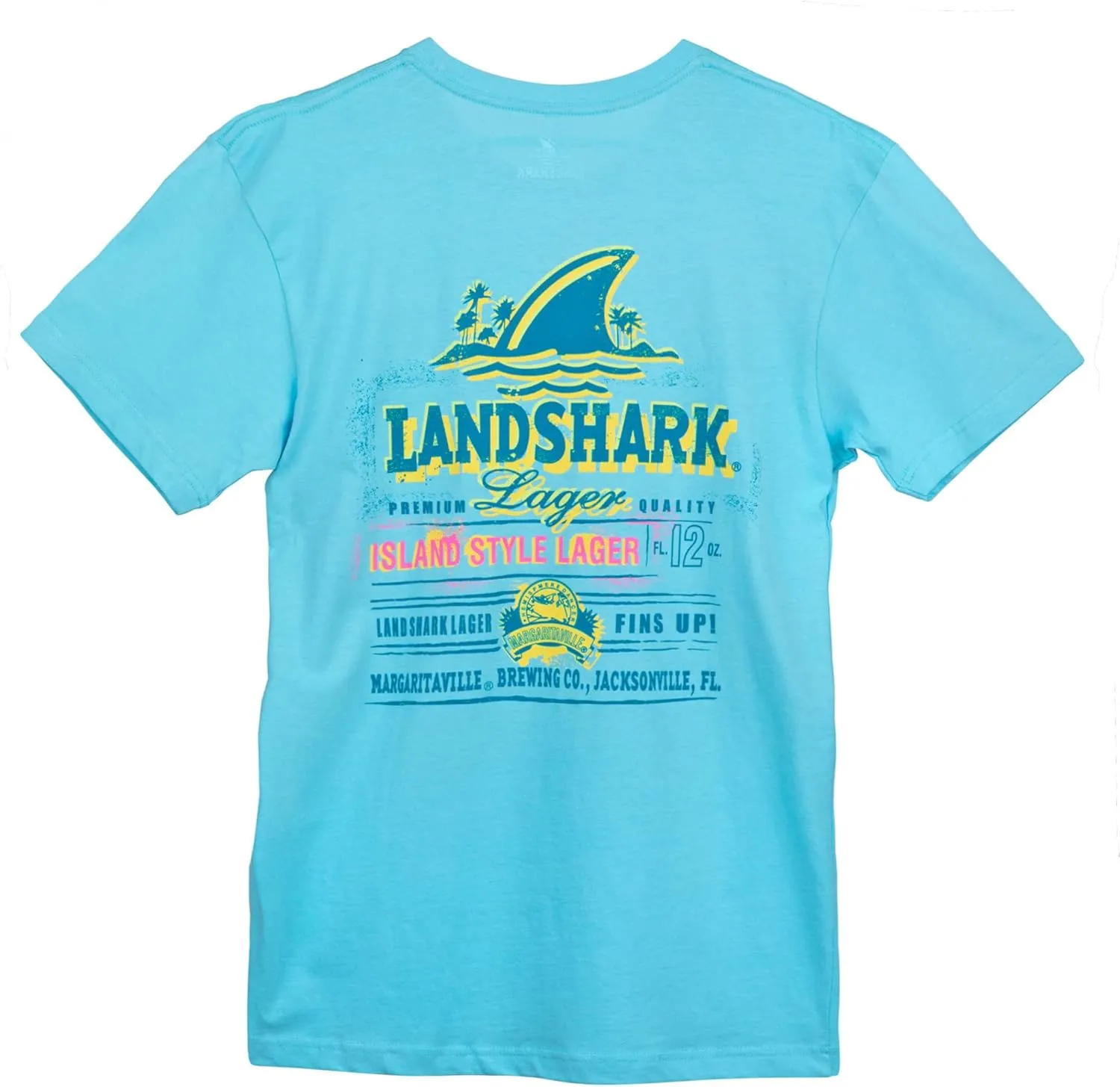 Landshark Men's Light Blue Tee Shirt