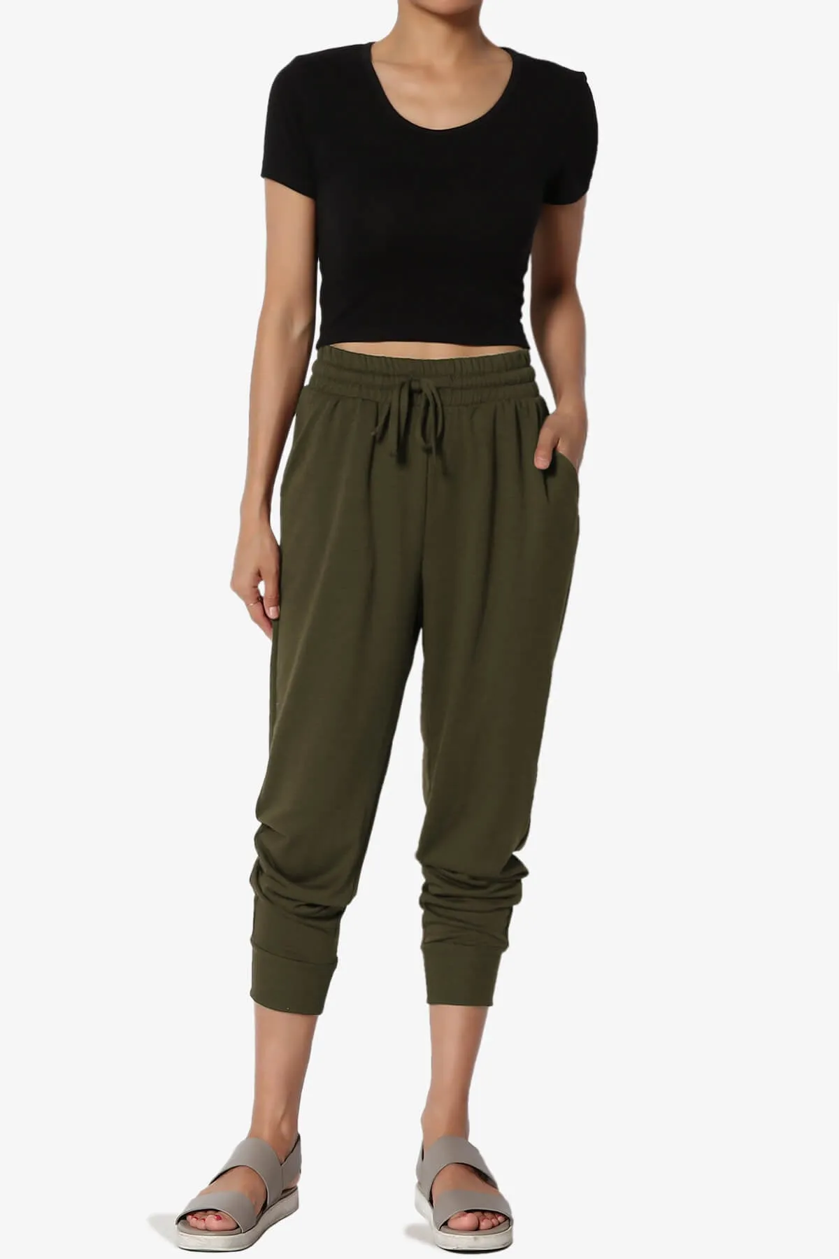 Lanette Drawstring Jersey Jogger Pants