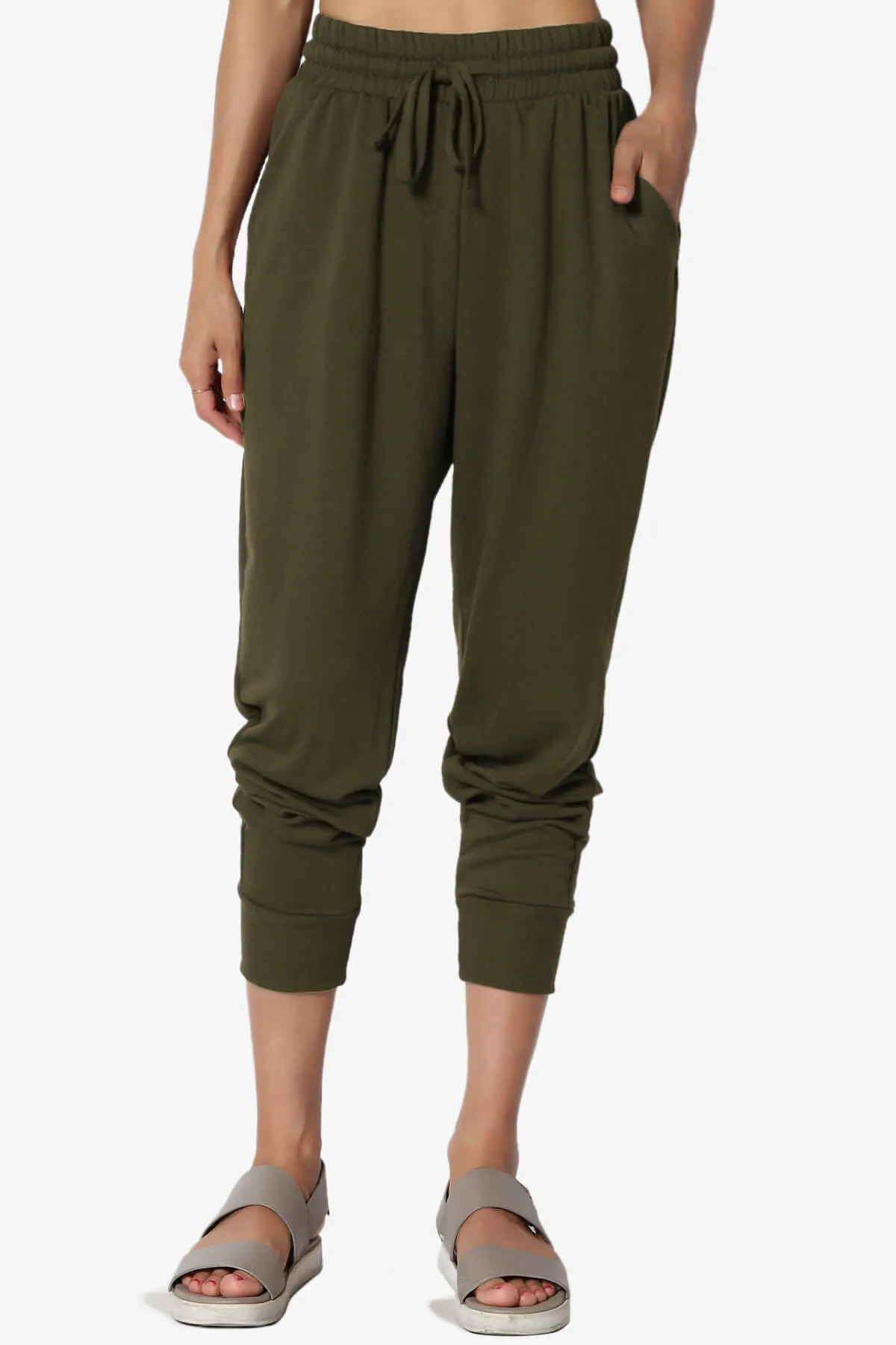 Lanette Drawstring Jersey Jogger Pants