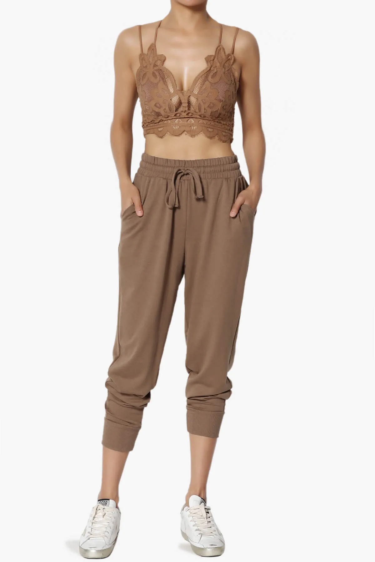 Lanette Drawstring Jersey Jogger Pants