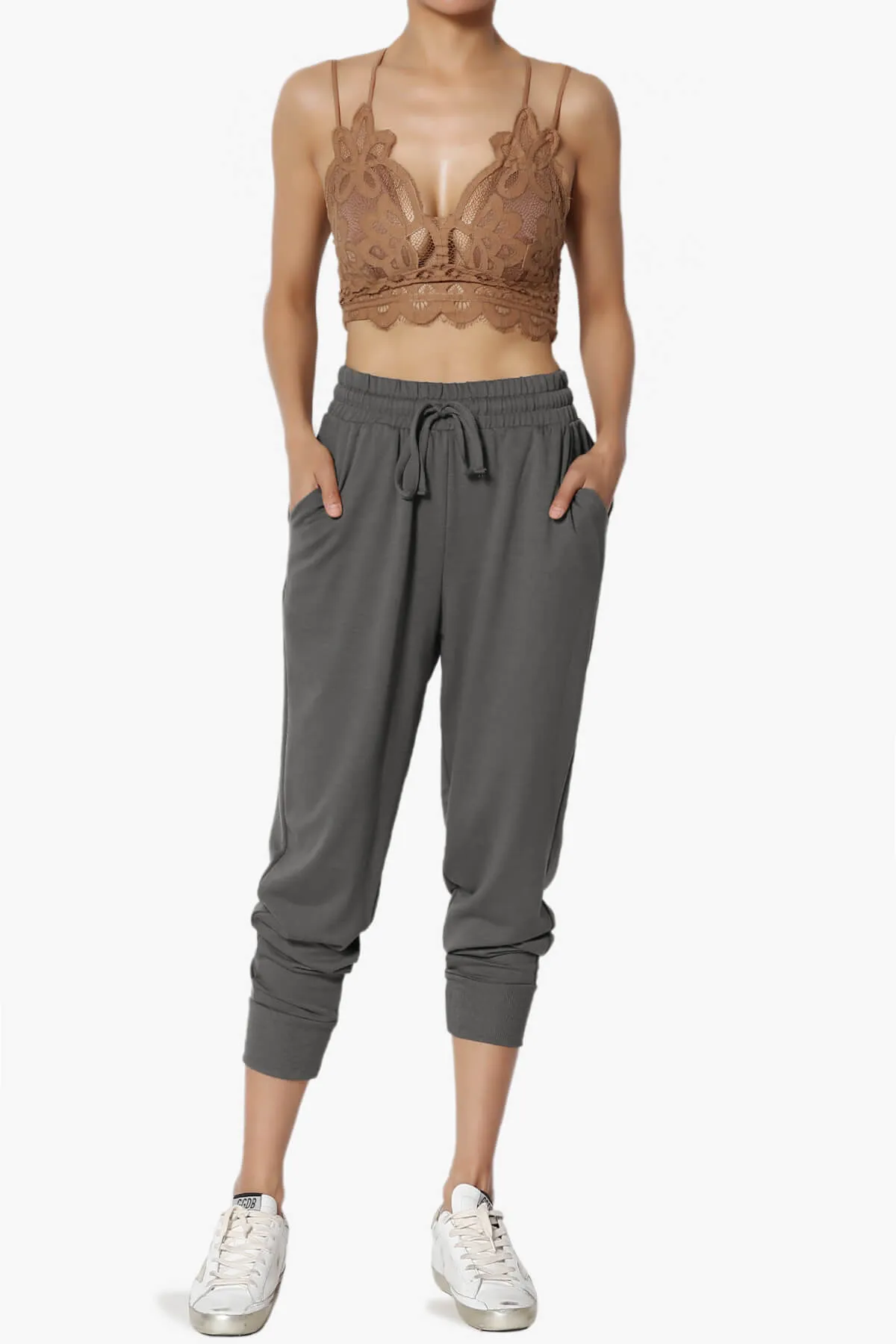 Lanette Drawstring Jersey Jogger Pants