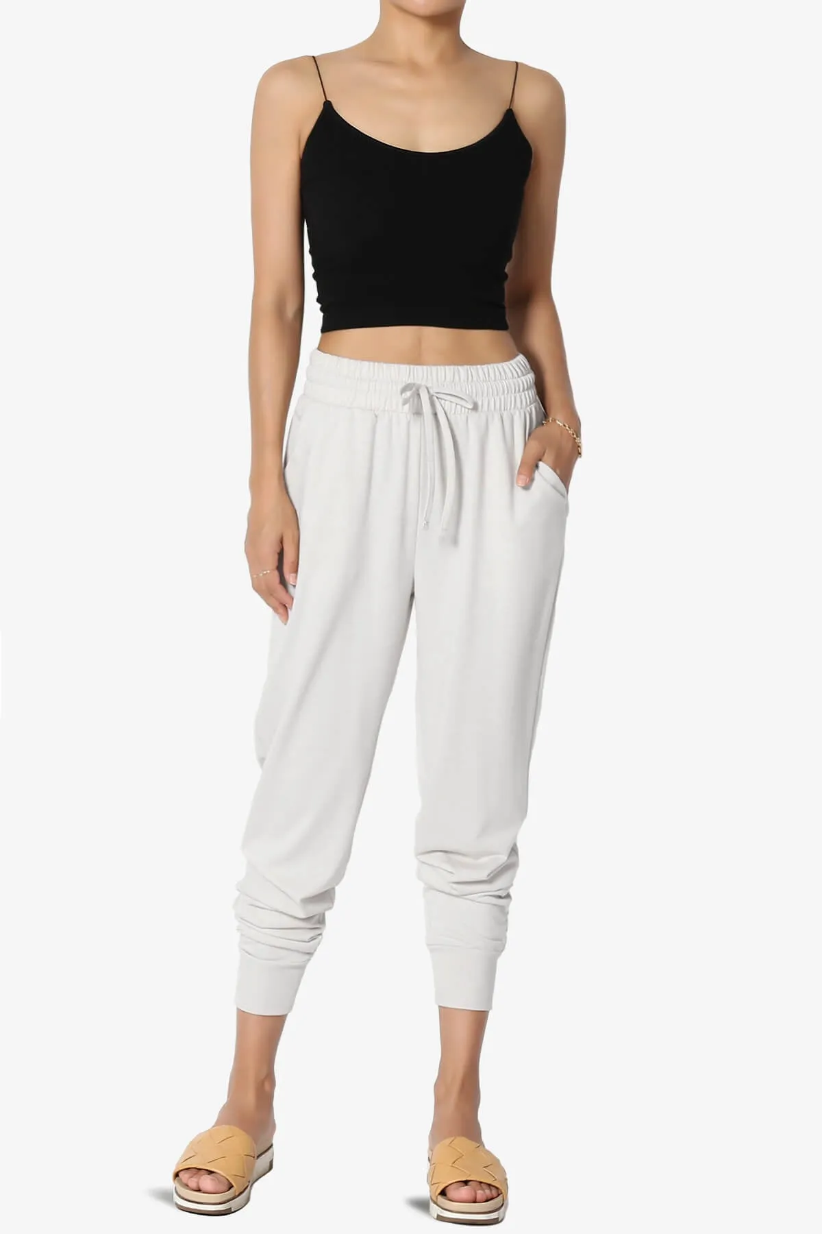 Lanette Drawstring Jersey Jogger Pants