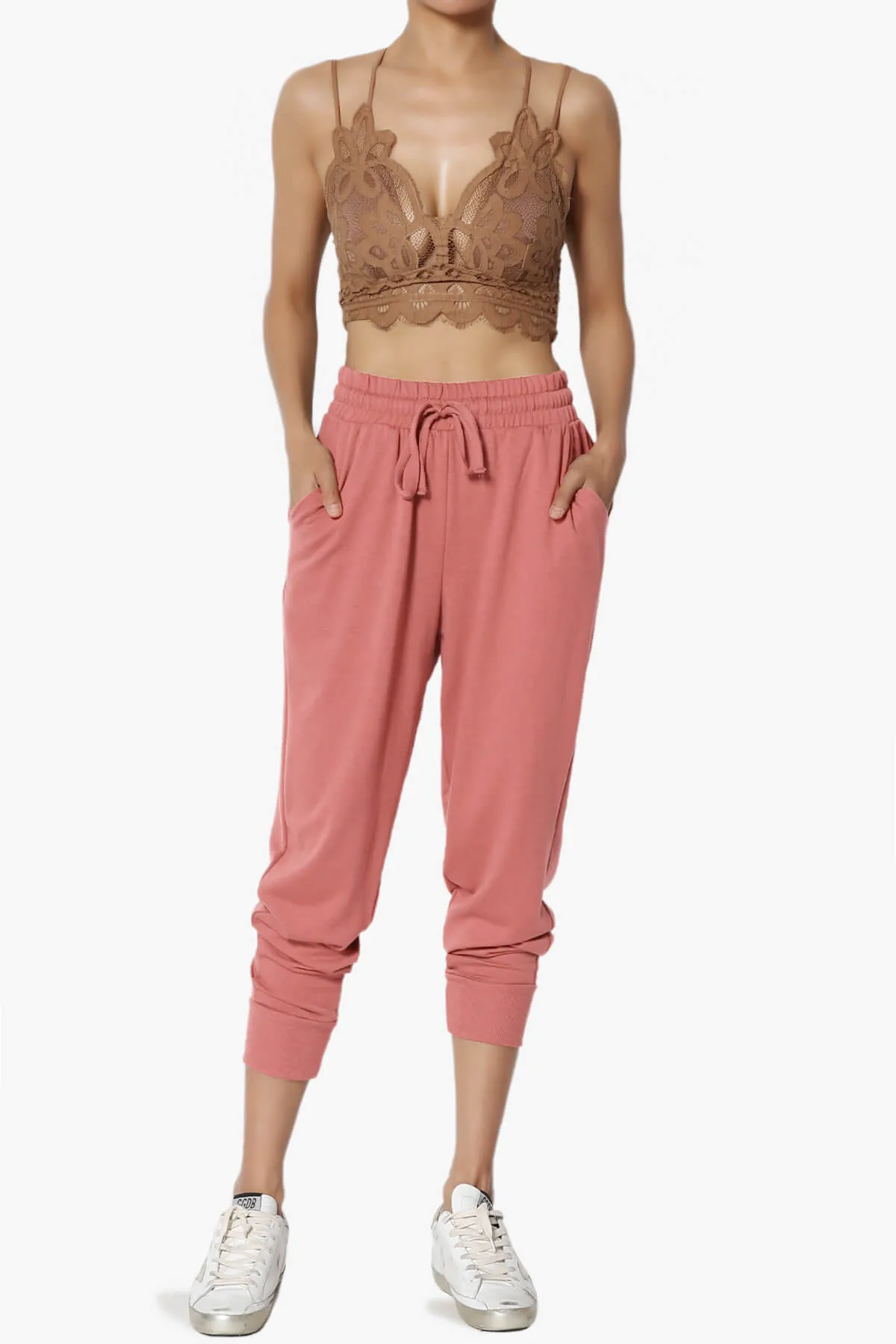 Lanette Drawstring Jersey Jogger Pants