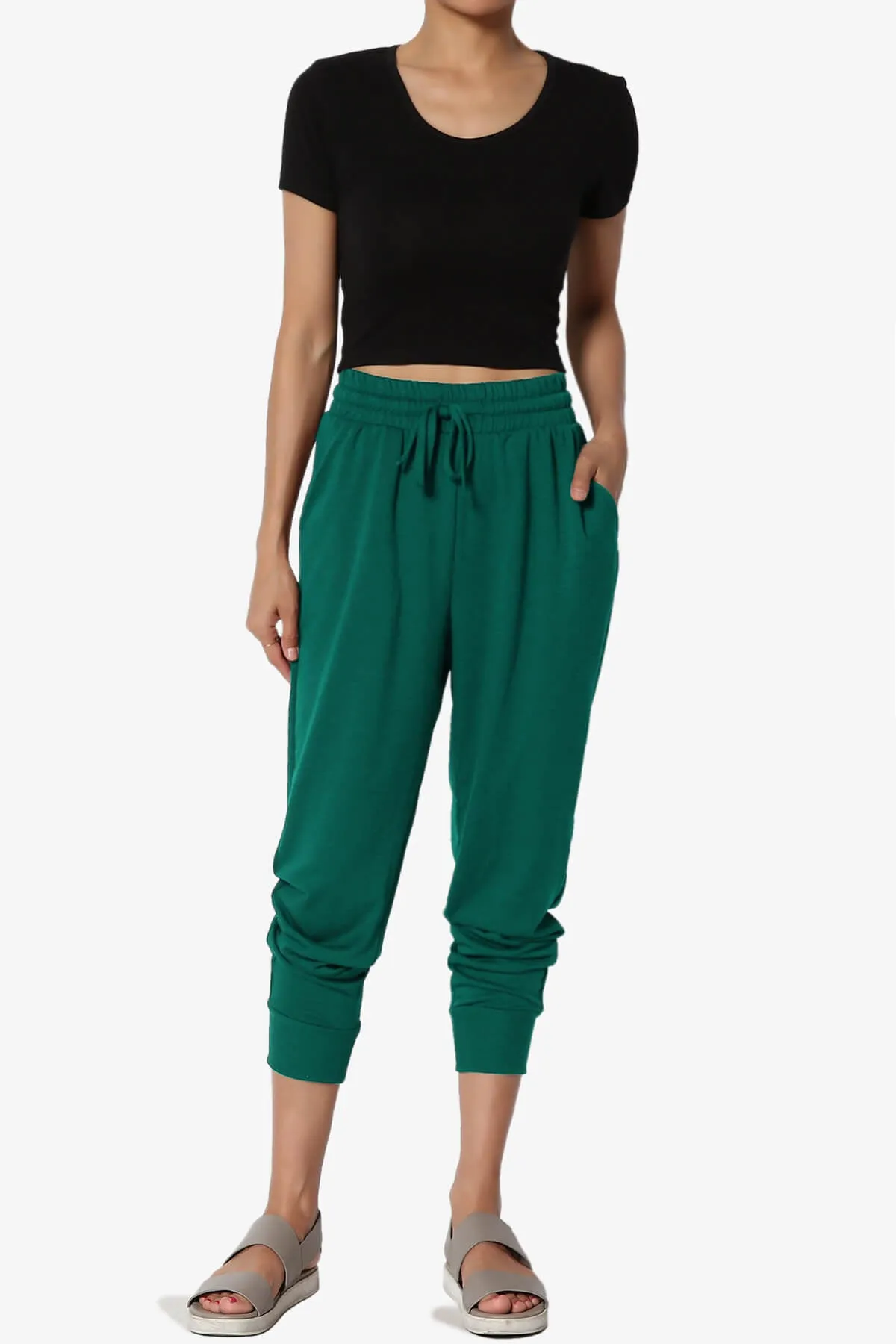 Lanette Drawstring Jersey Jogger Pants