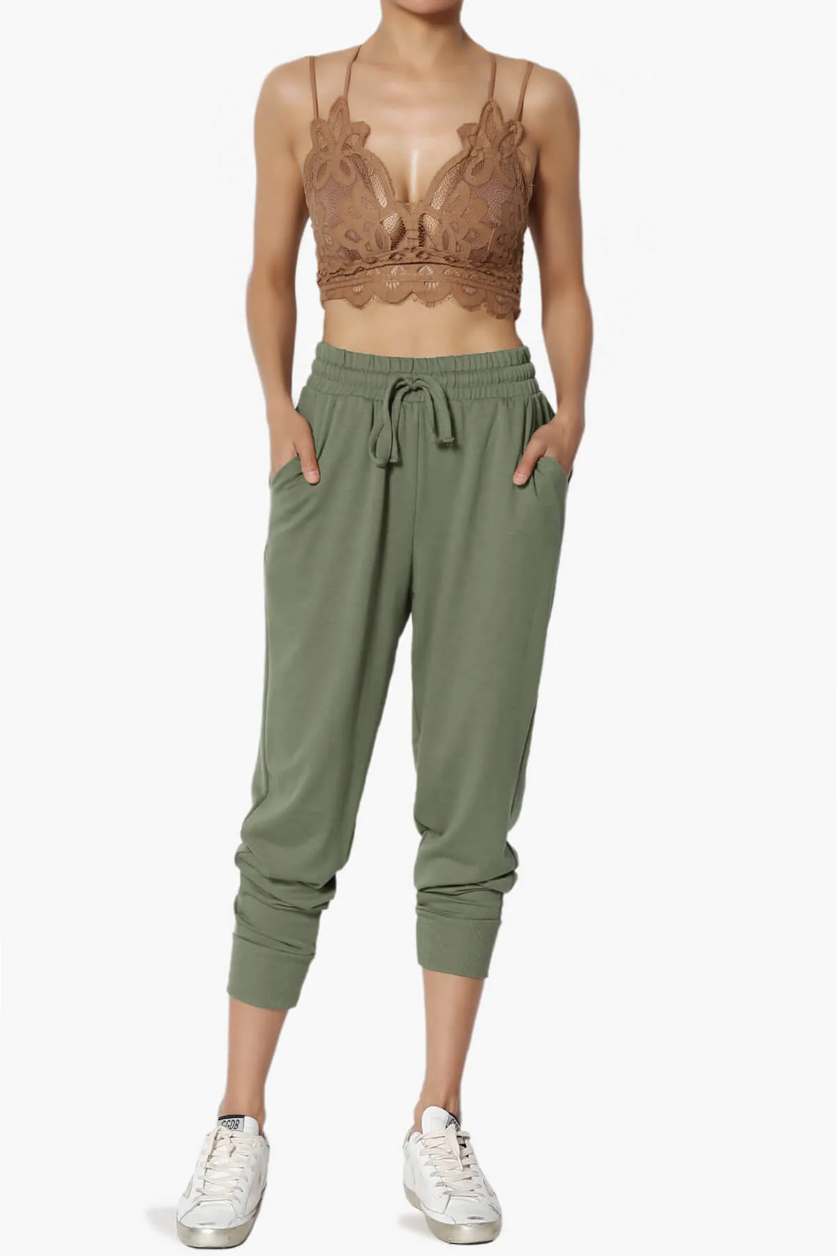 Lanette Drawstring Jersey Jogger Pants
