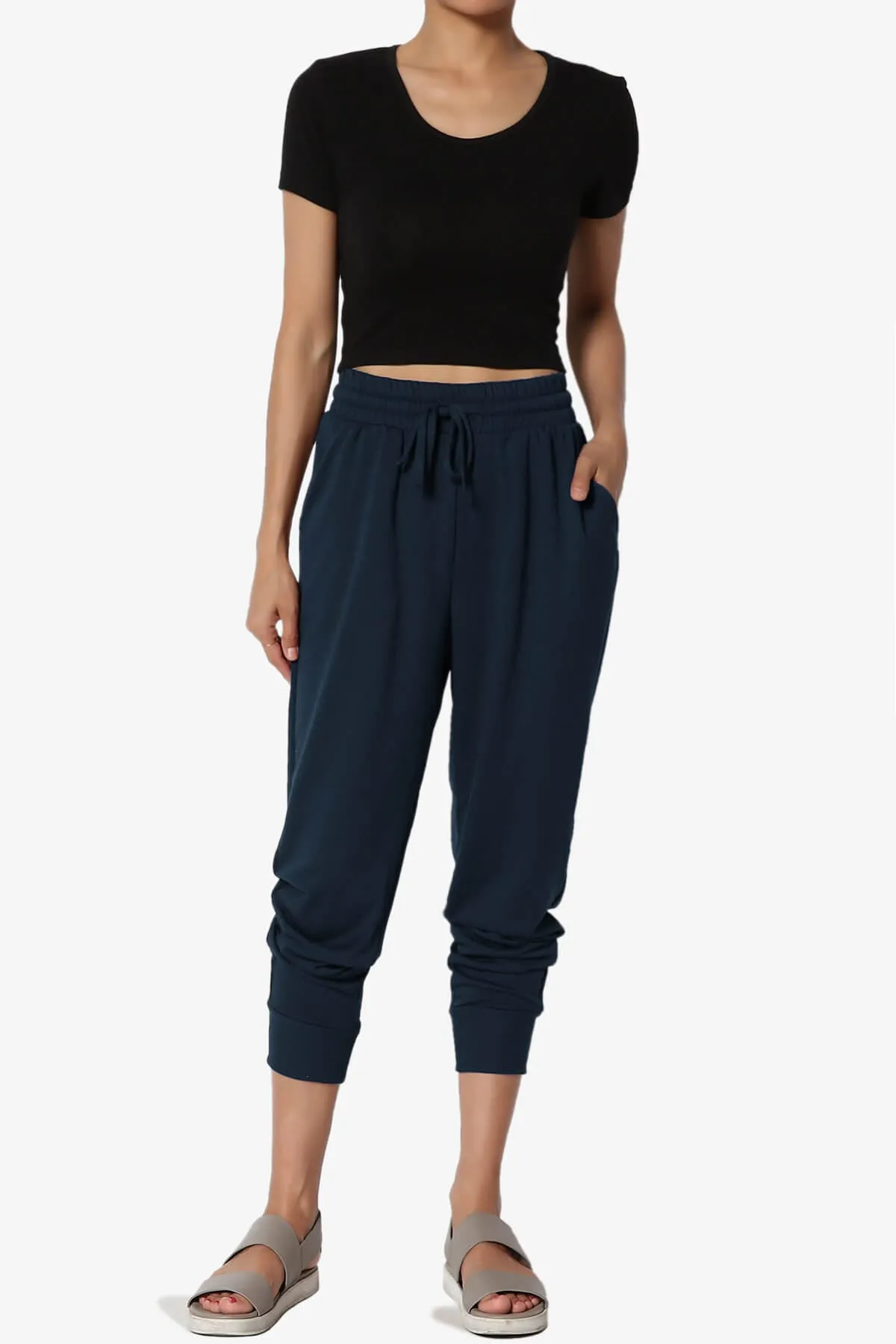 Lanette Drawstring Jersey Jogger Pants