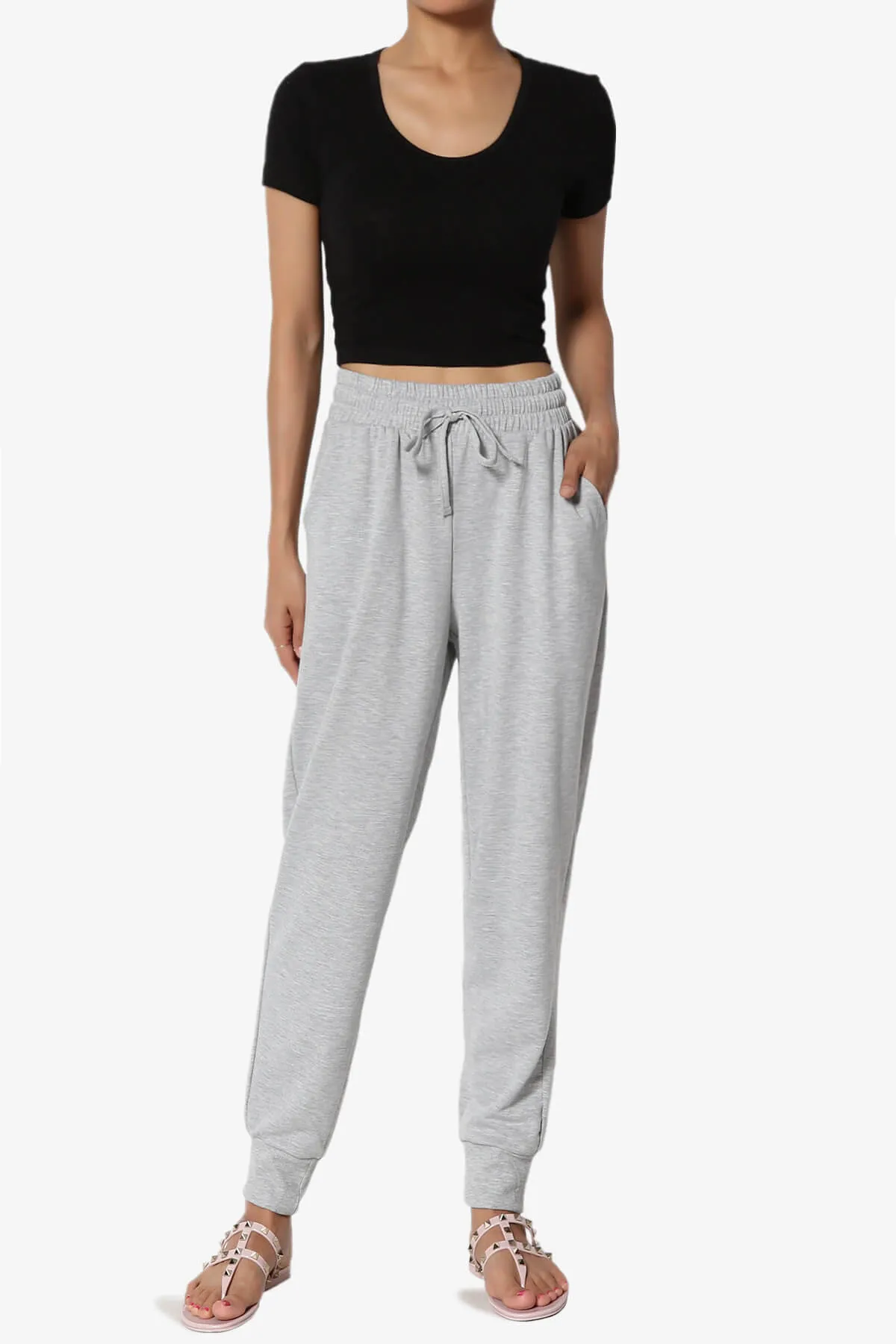 Lanette Drawstring Jersey Jogger Pants
