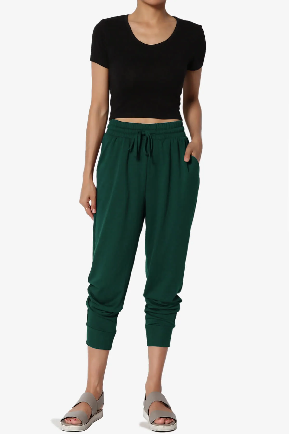 Lanette Drawstring Jersey Jogger Pants