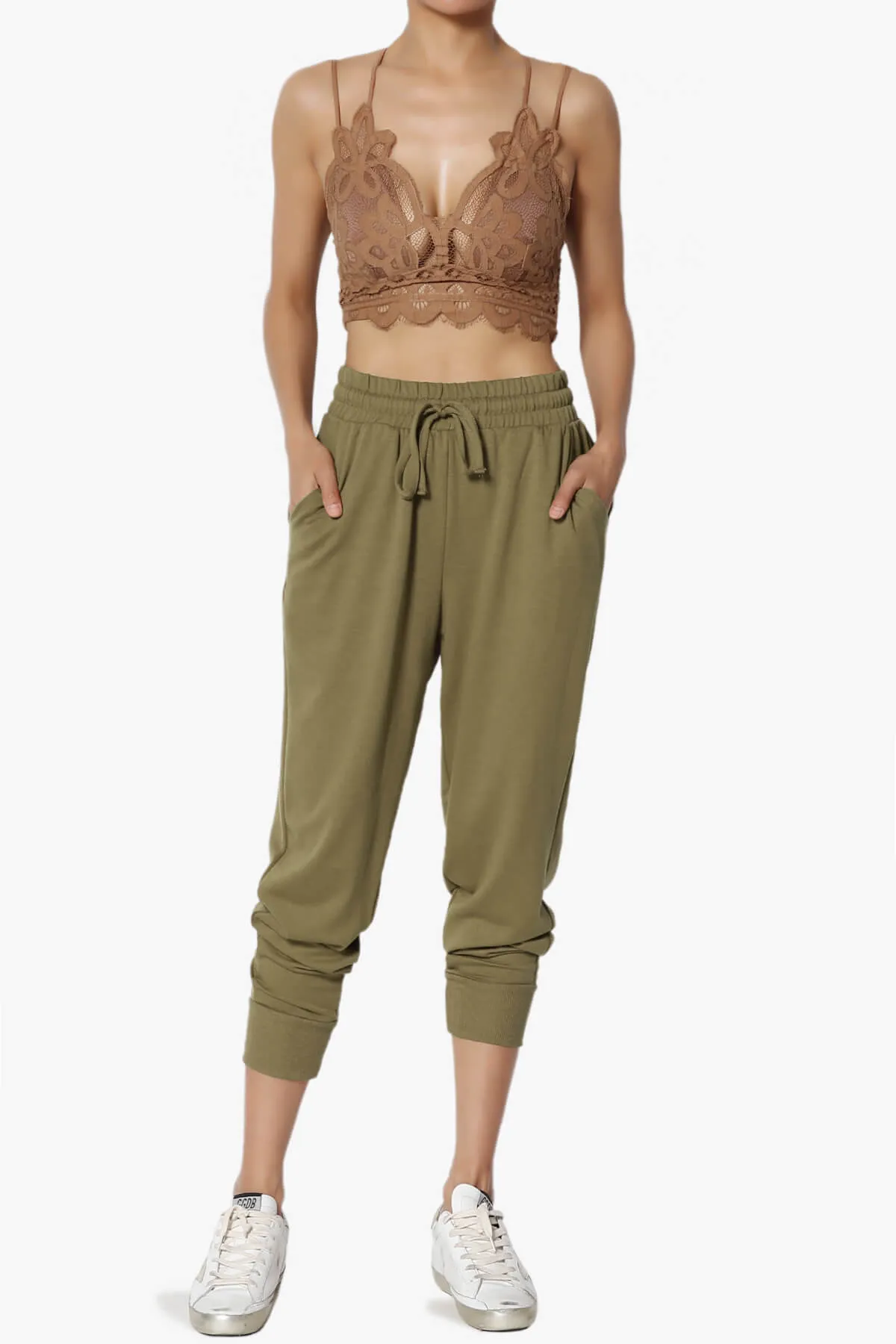 Lanette Drawstring Jersey Jogger Pants
