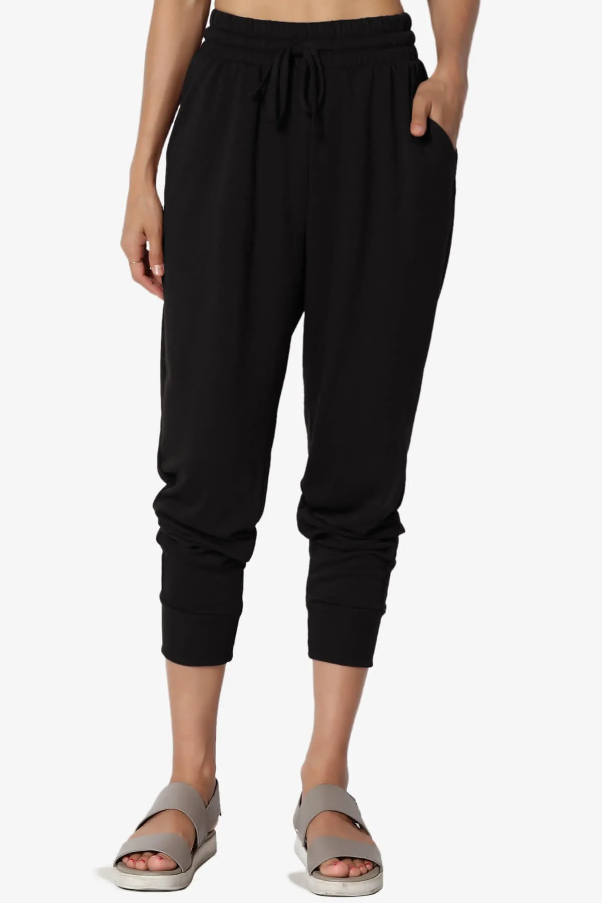 Lanette Drawstring Jersey Jogger Pants