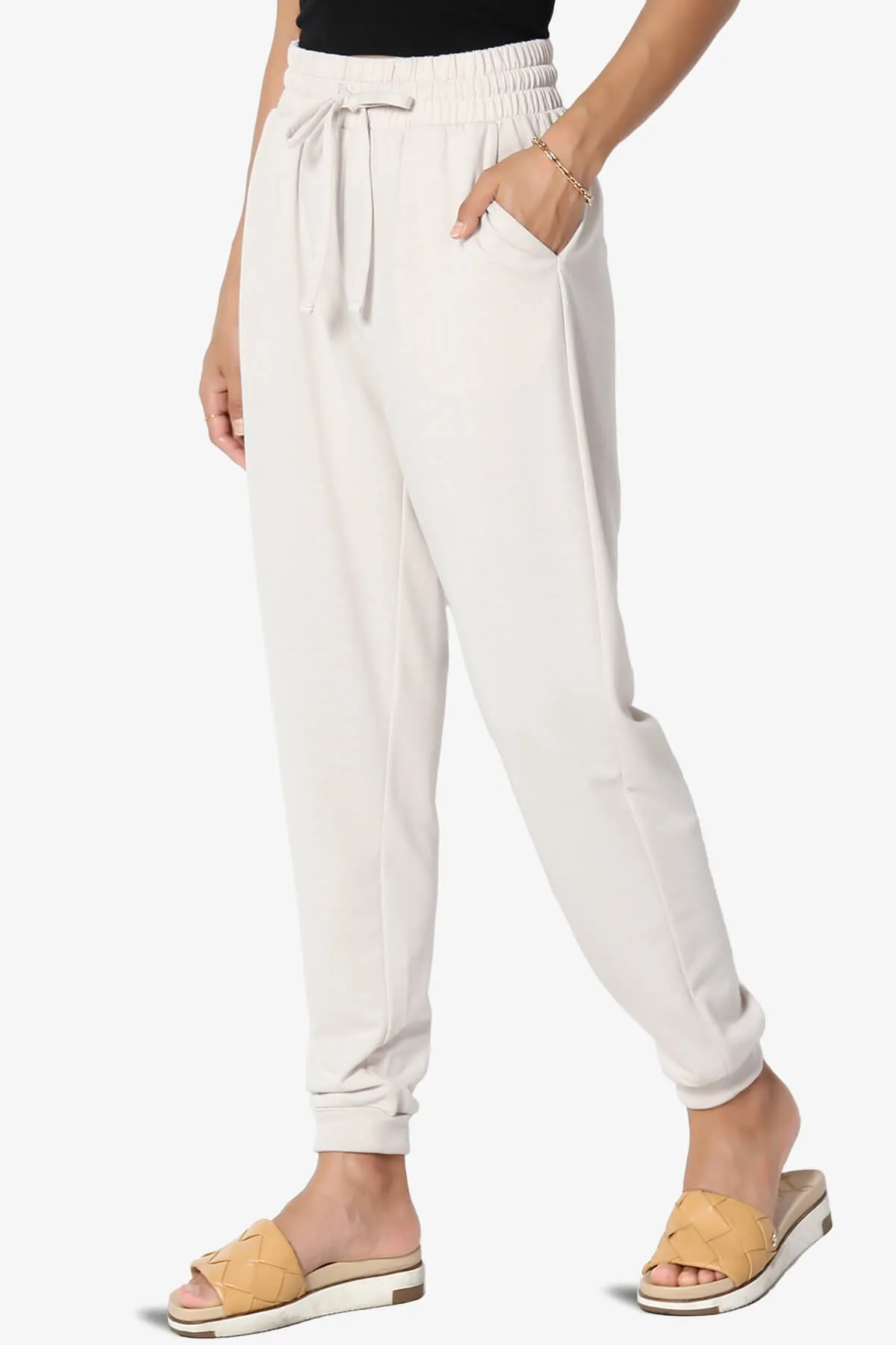 Lanette Drawstring Jersey Jogger Pants