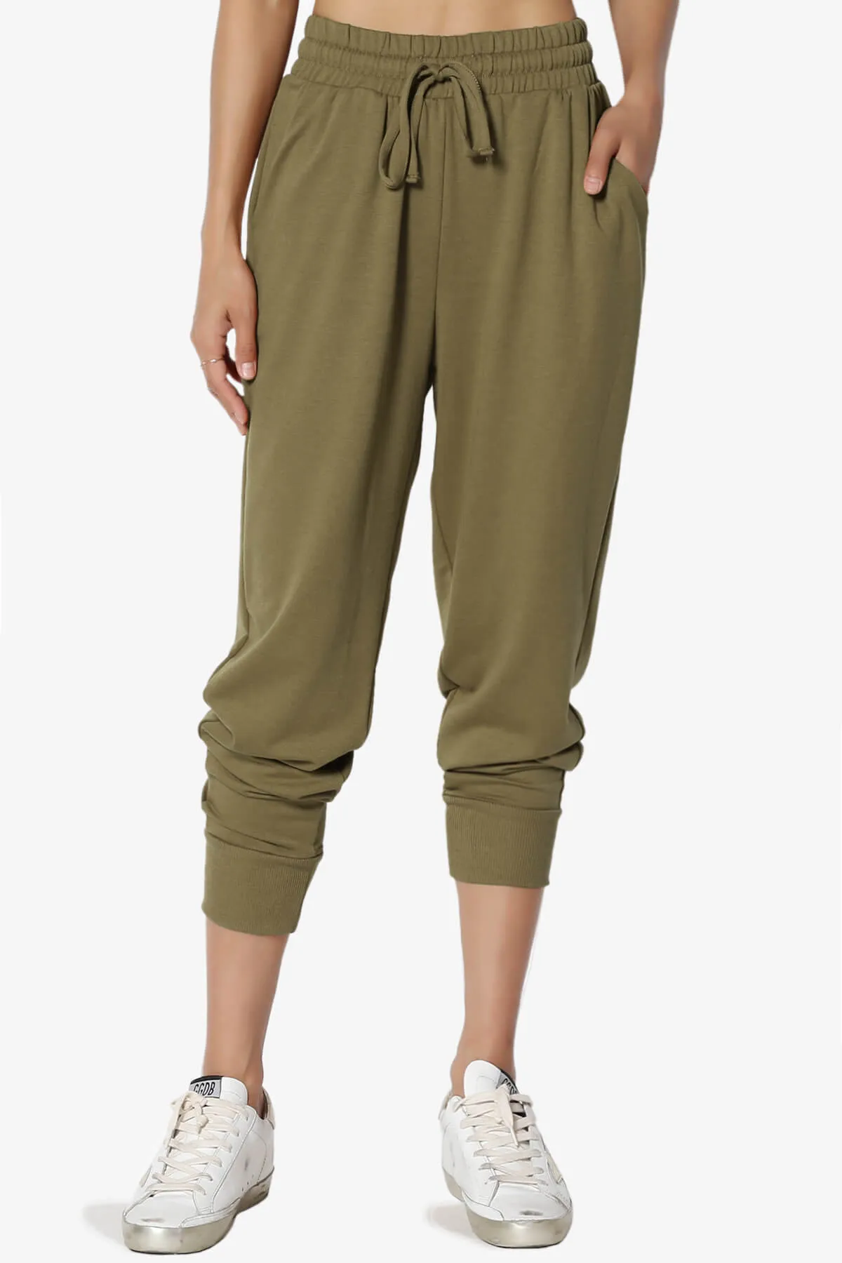 Lanette Drawstring Jersey Jogger Pants