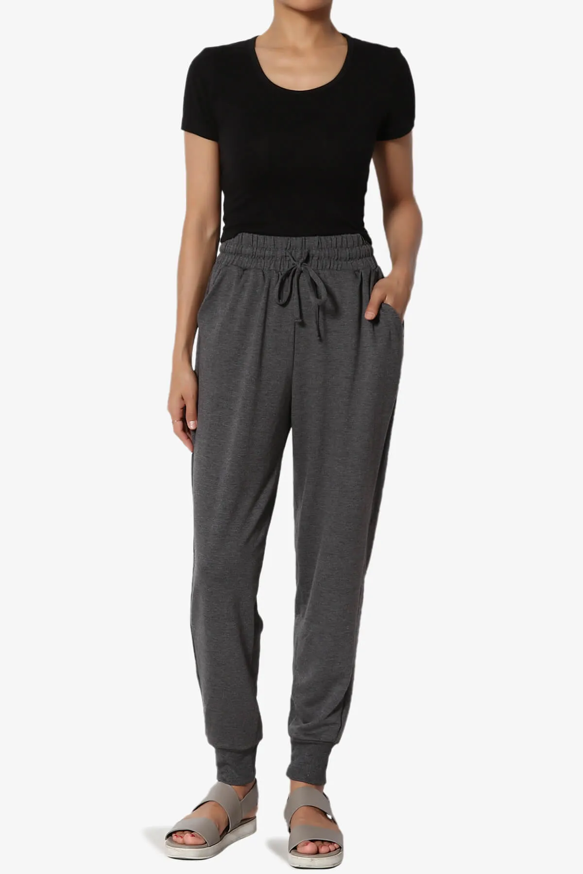 Lanette Drawstring Jersey Jogger Pants