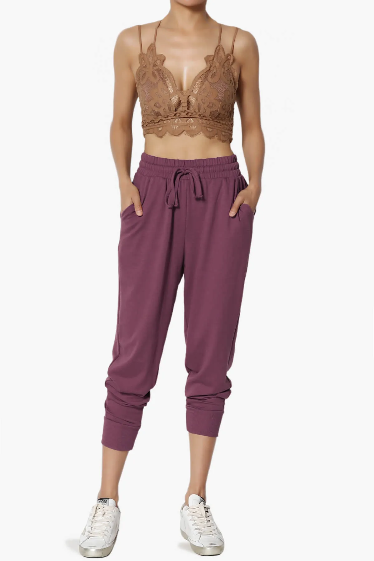 Lanette Drawstring Jersey Jogger Pants