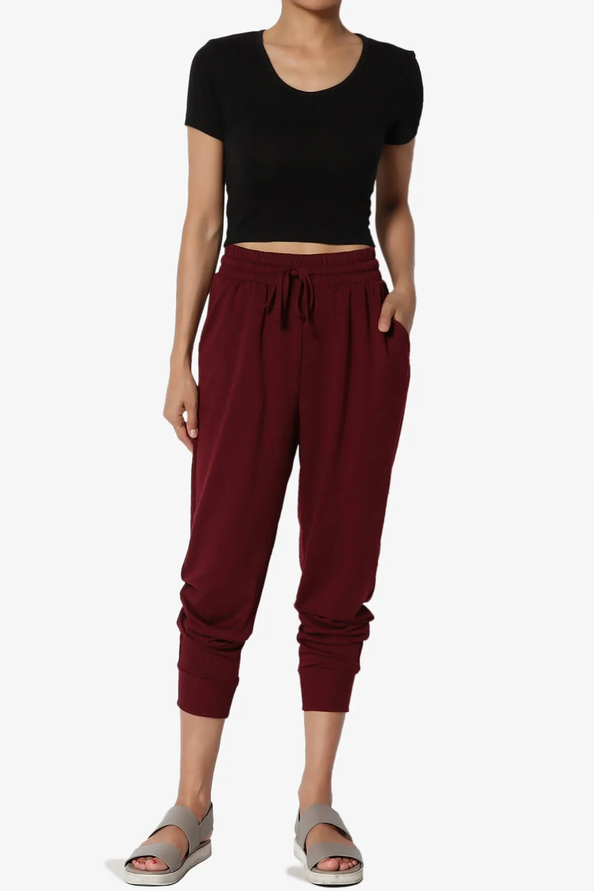 Lanette Drawstring Jersey Jogger Pants