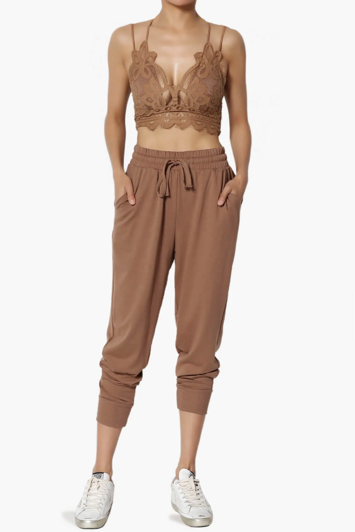 Lanette Drawstring Jersey Jogger Pants