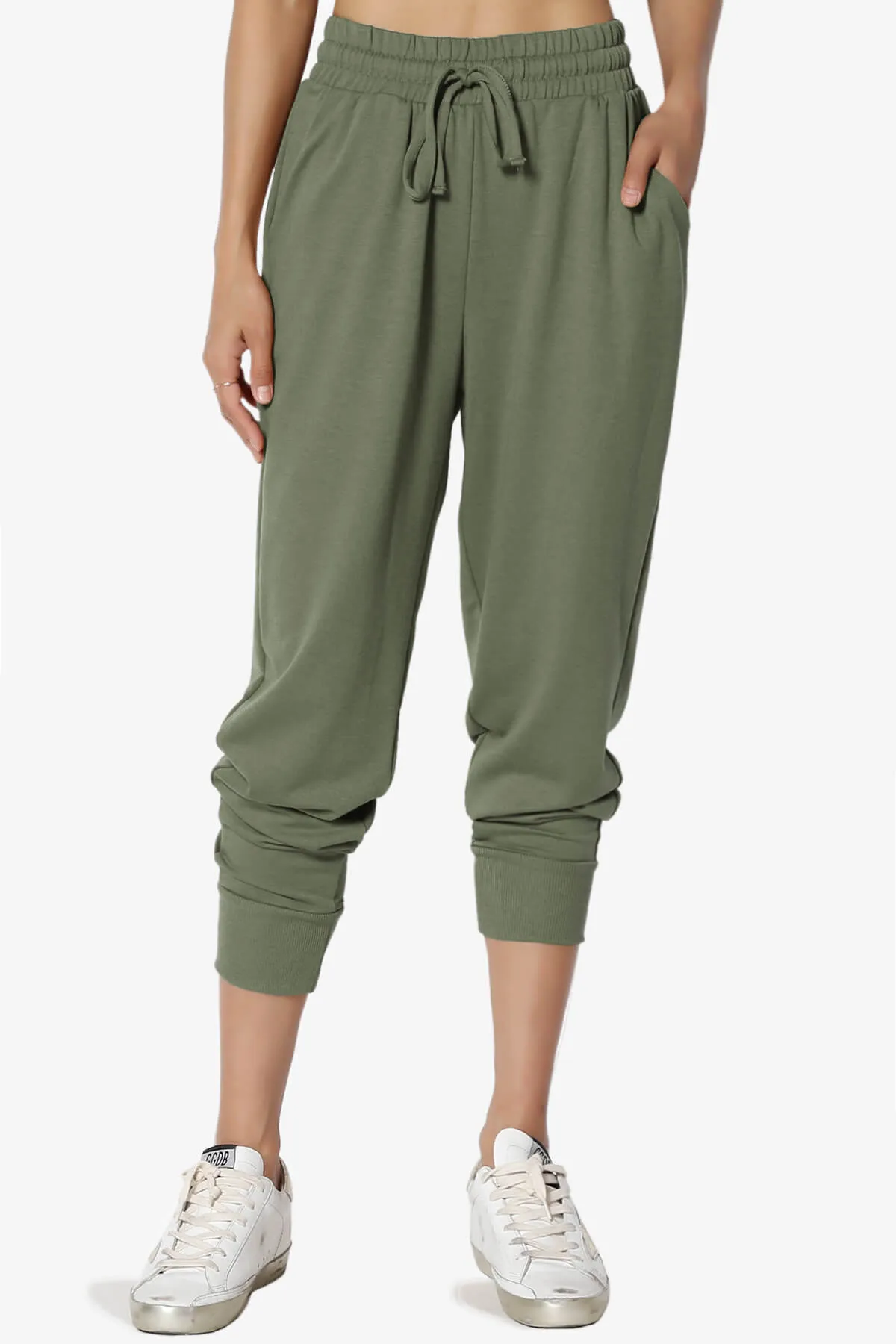 Lanette Drawstring Jersey Jogger Pants
