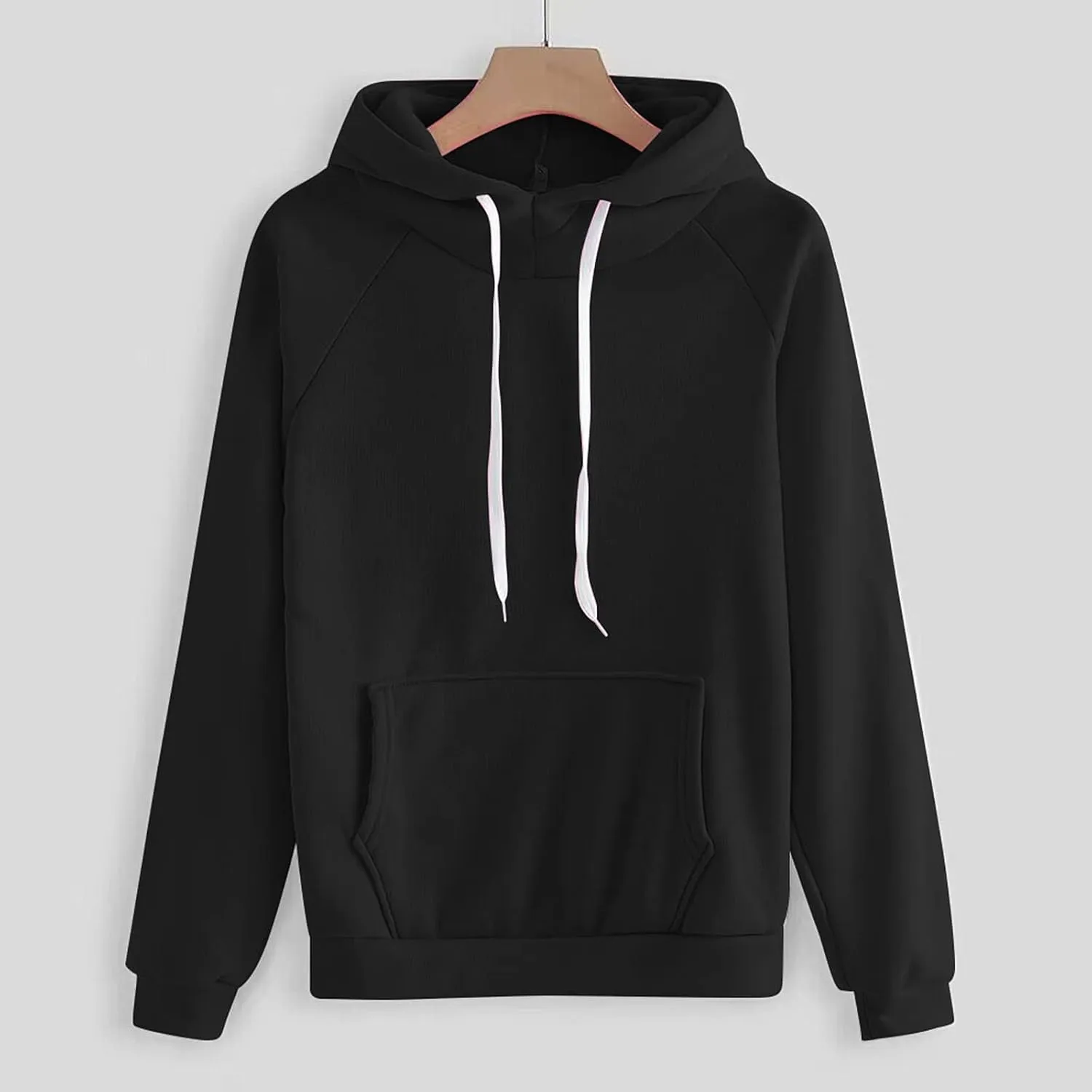 Lastesso Sweatsuit Set for Women Solid Loose Fit Sweatsuits Soft Long Sleeve Pullovers with Pockets Cozy Track Suit Sets