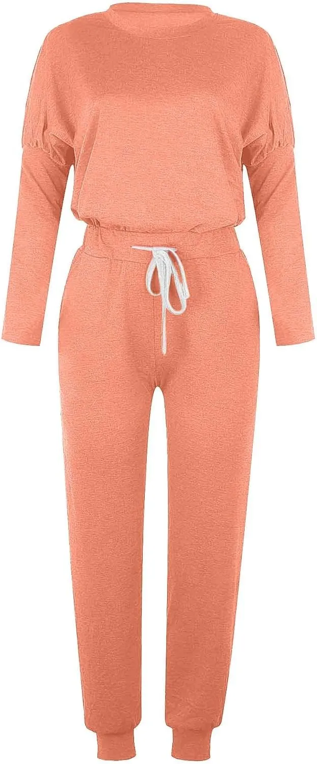 Lastesso Sweatsuits for Women Set 2 Piece Casual Size Sweatsuits Soft Solid Color Track Suits Sets Comfy Jogger Clothes