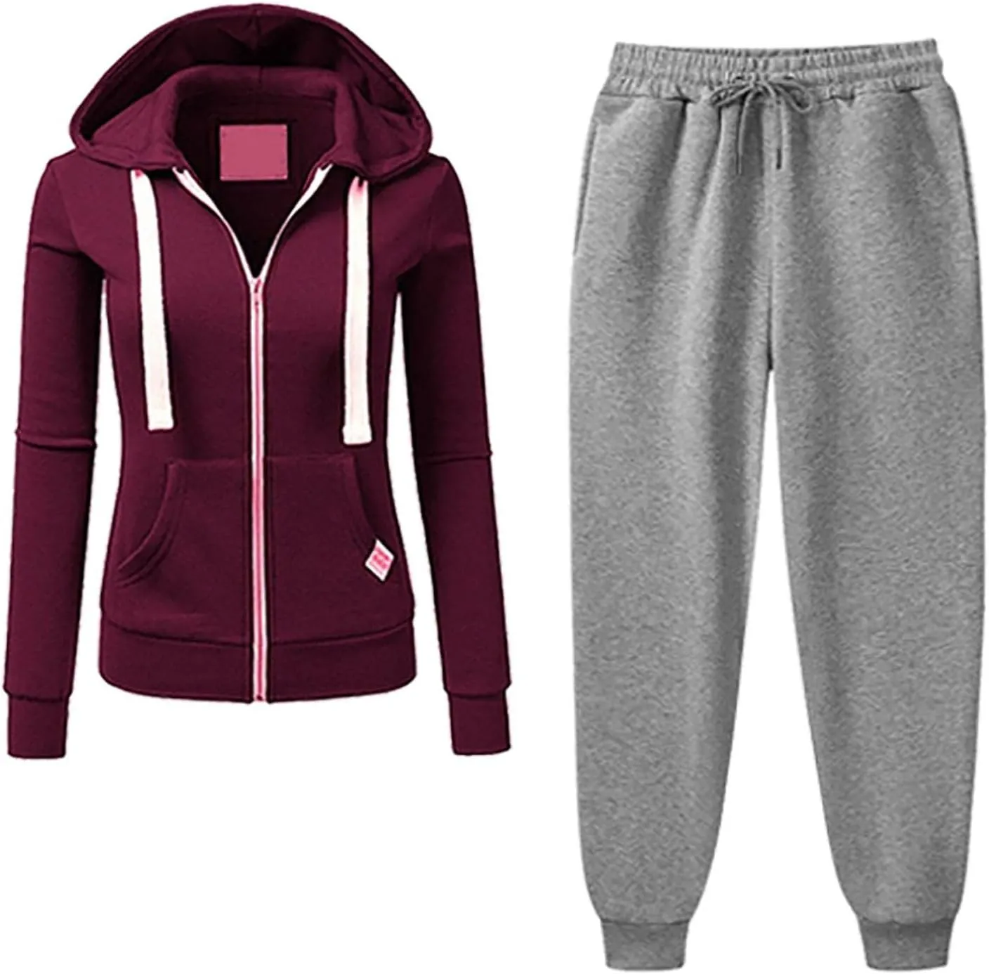 Lastesso Women Sweatsuits Sets Trendy Jackets and Sweatpants Track Suit with Pockets Soft Jogger Rounning Loungewear Outfits