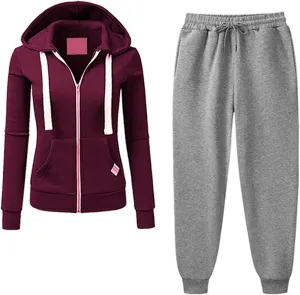 Lastesso Women Sweatsuits Sets Trendy Jackets and Sweatpants Track Suit with Pockets Soft Jogger Rounning Loungewear Outfits