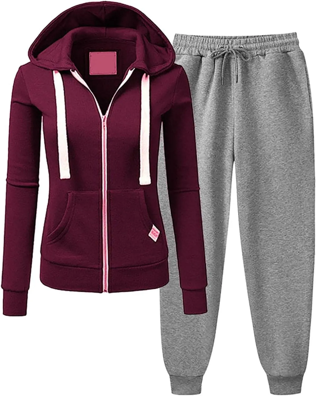 Lastesso Women Sweatsuits Sets Trendy Jackets and Sweatpants Track Suit with Pockets Soft Jogger Rounning Loungewear Outfits