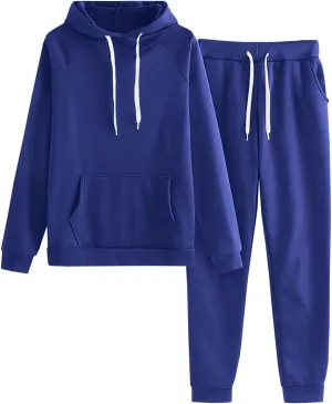 Lastesso Womens Jogger Set Casual Size Sweat Suit Soft Hoodies with Front Pocket Comfy Baggy Sweatpants Track Suits Clothes