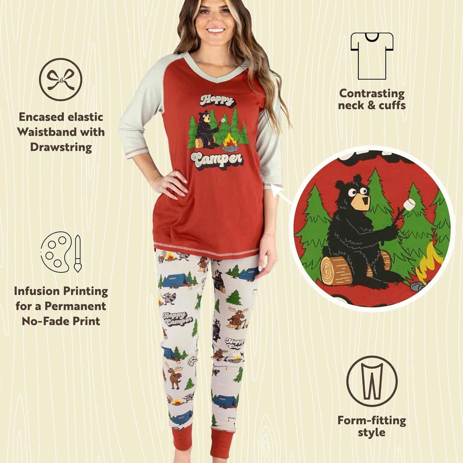 LazyOne Women's Soft Casual Pajama Leggings and Tall Tee Sets with Cute Fun Prints, Cute Women's Pajama Sets