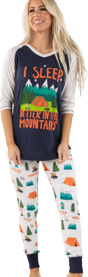 LazyOne Women's Soft Casual Pajama Leggings and Tall Tee Sets with Cute Fun Prints, Cute Women's Pajama Sets