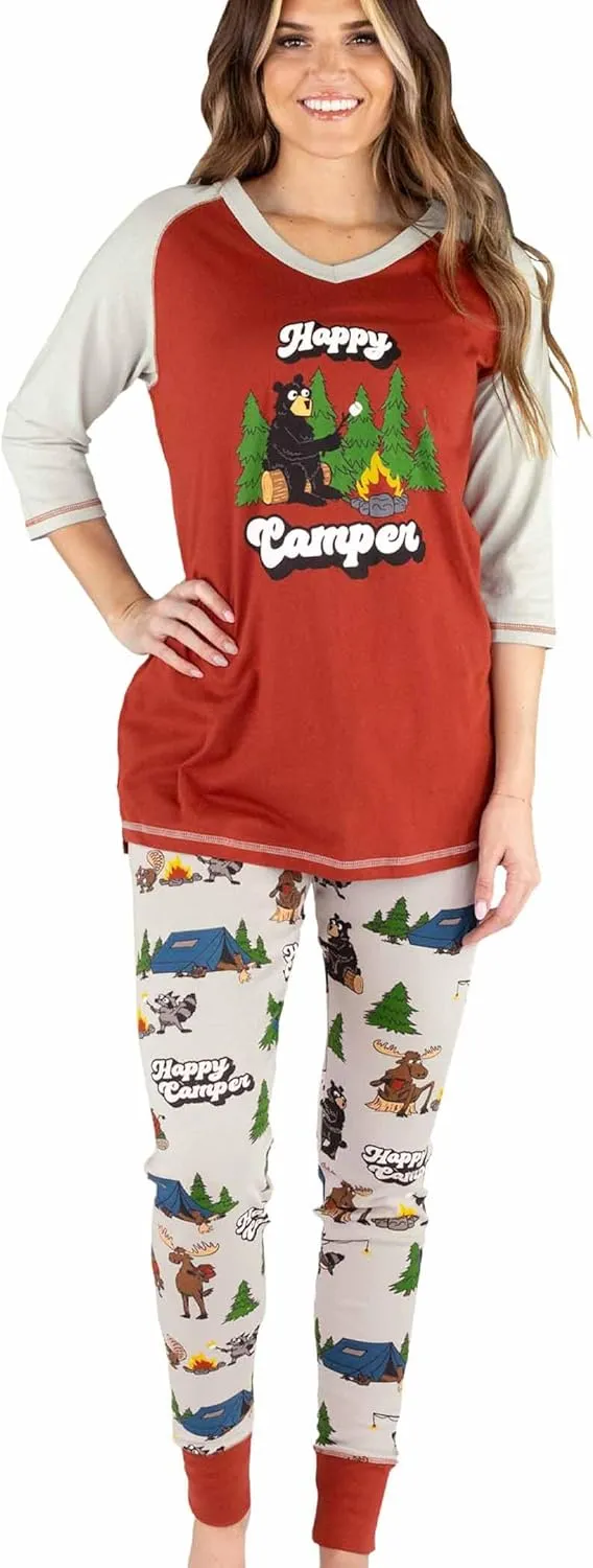 LazyOne Women's Soft Casual Pajama Leggings and Tall Tee Sets with Cute Fun Prints, Cute Women's Pajama Sets
