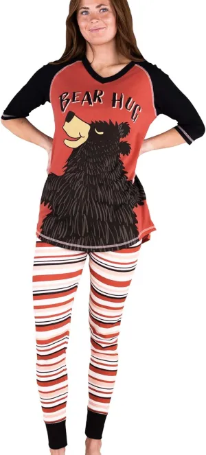 LazyOne Women's Soft Casual Pajama Leggings and Tall Tee Sets with Cute Fun Prints, Cute Women's Pajama Sets